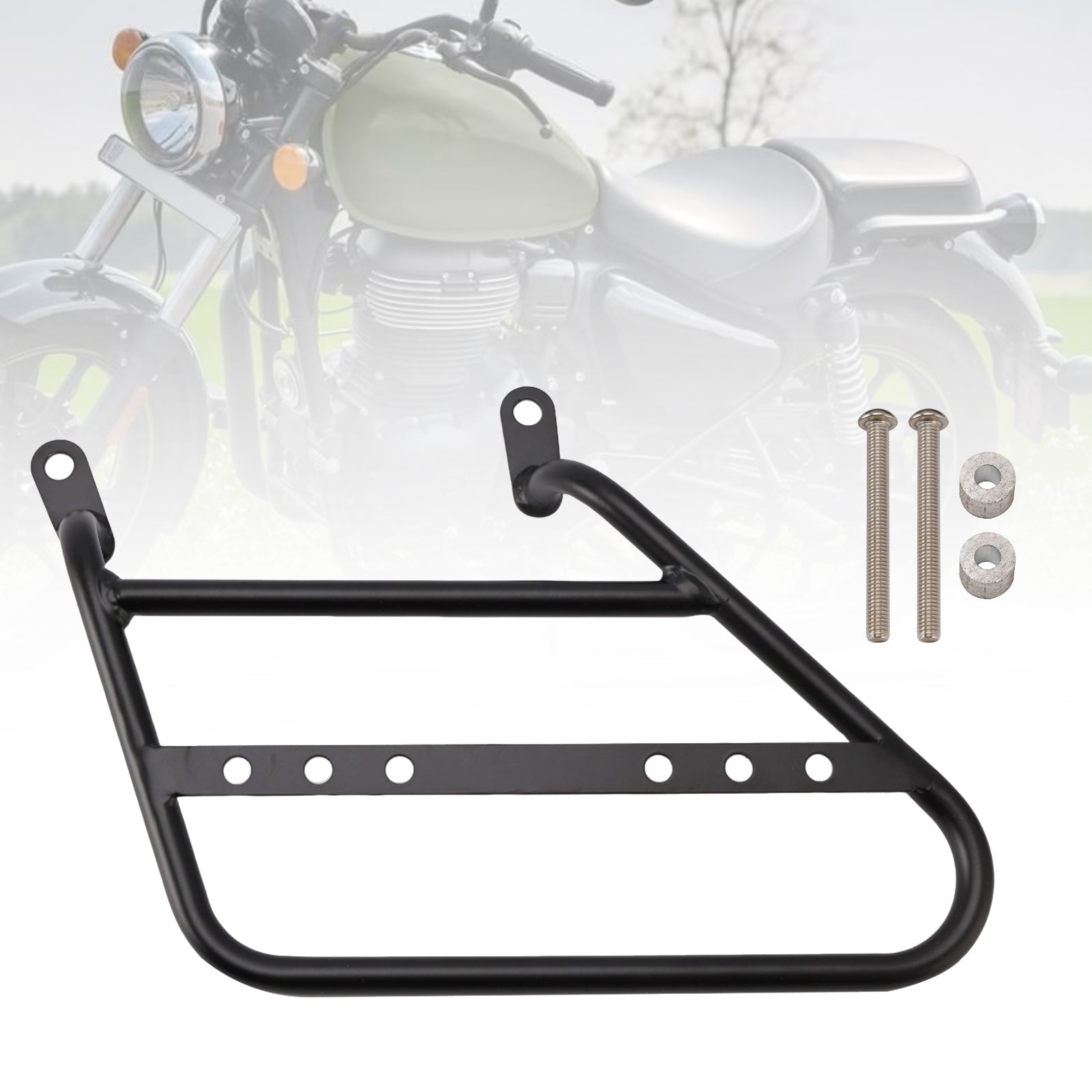 21-24 Meteor 350 Side Bag Racks Saddlebag Mounting Bracket Black Right