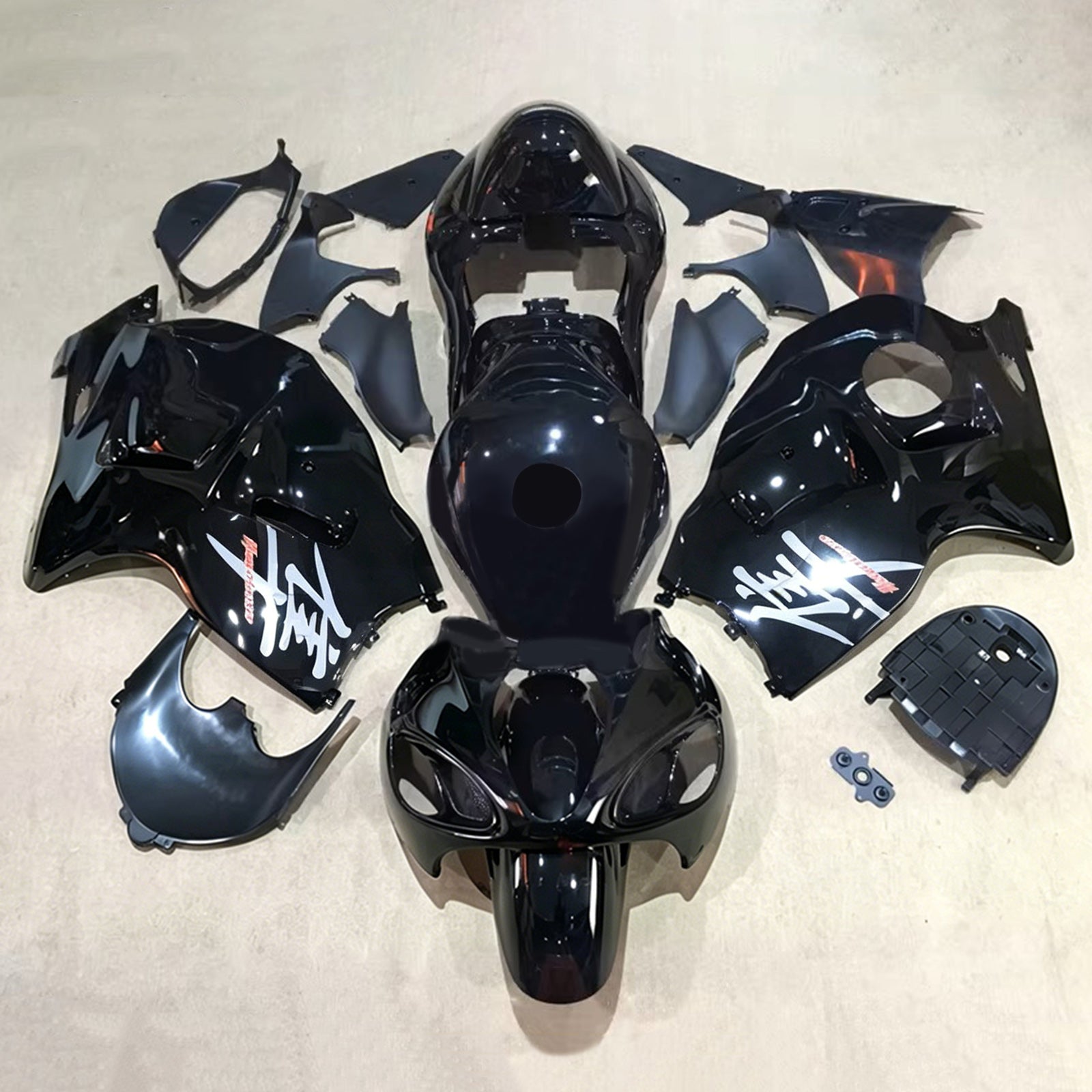 Amotopart 1999-2007 Suzuki Hayabusa GSX1300R Black Fairing Kit