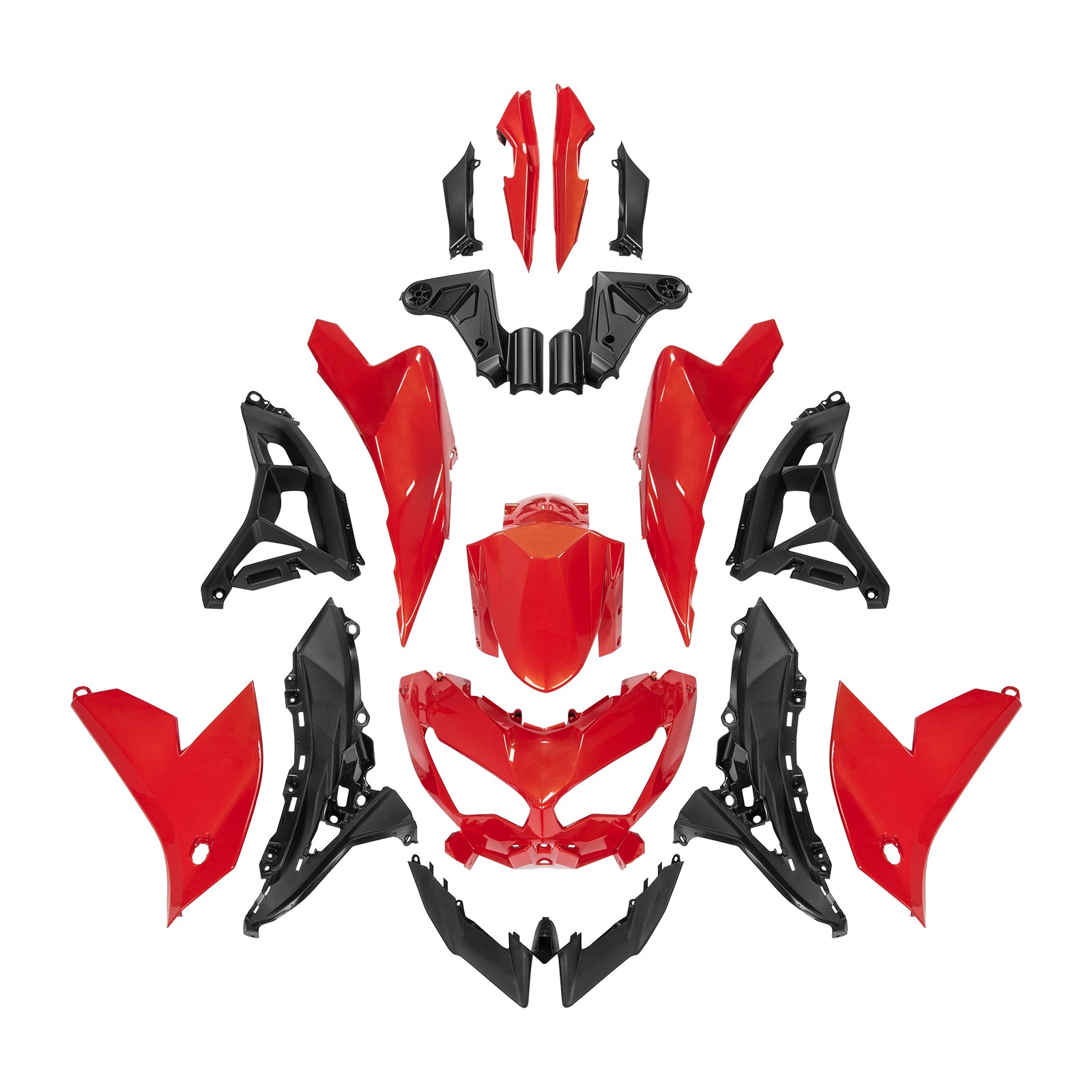 Amotopart 2022-2024 Kawasaki VERSYS 650 KLE ABS Kit de carenado rojo
