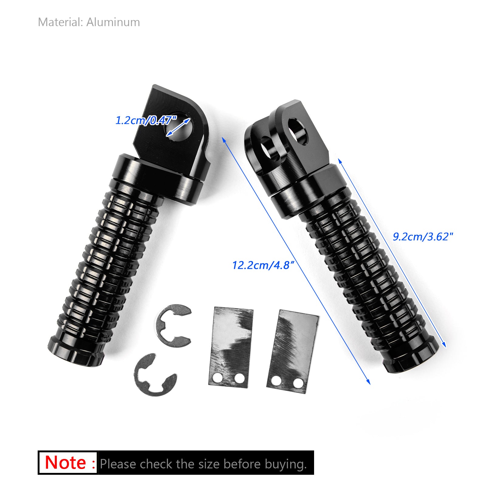 KAWASAKI Z300 Z800 Z650 Z900 ZRX1200 Estriberas delanteras CNC Reposapiés