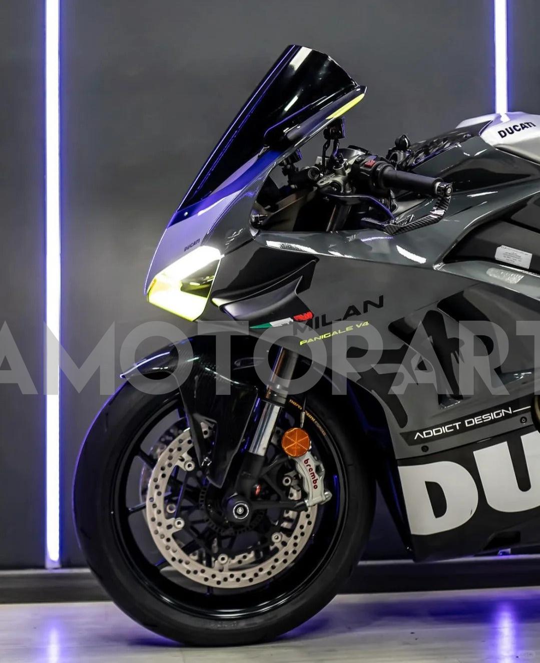 Amotopart Ducati 20-21 Panigale V4 V4S Black Grey Fairing Kit