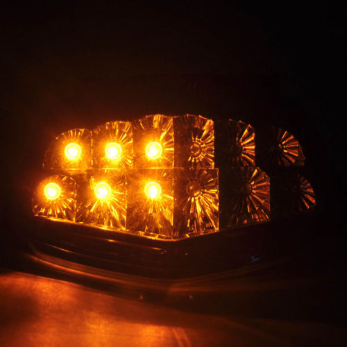 08-12 Kawasaki Ninja 250R EX250 Integrated LED-Rücklicht-Kurvensignale Rauch