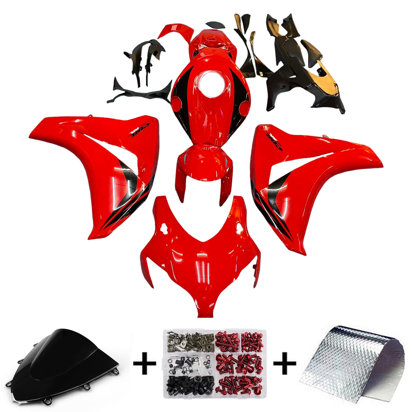 Amotopart 2008-2011 ホンダ CBR1000RR レッド フェアリングキット