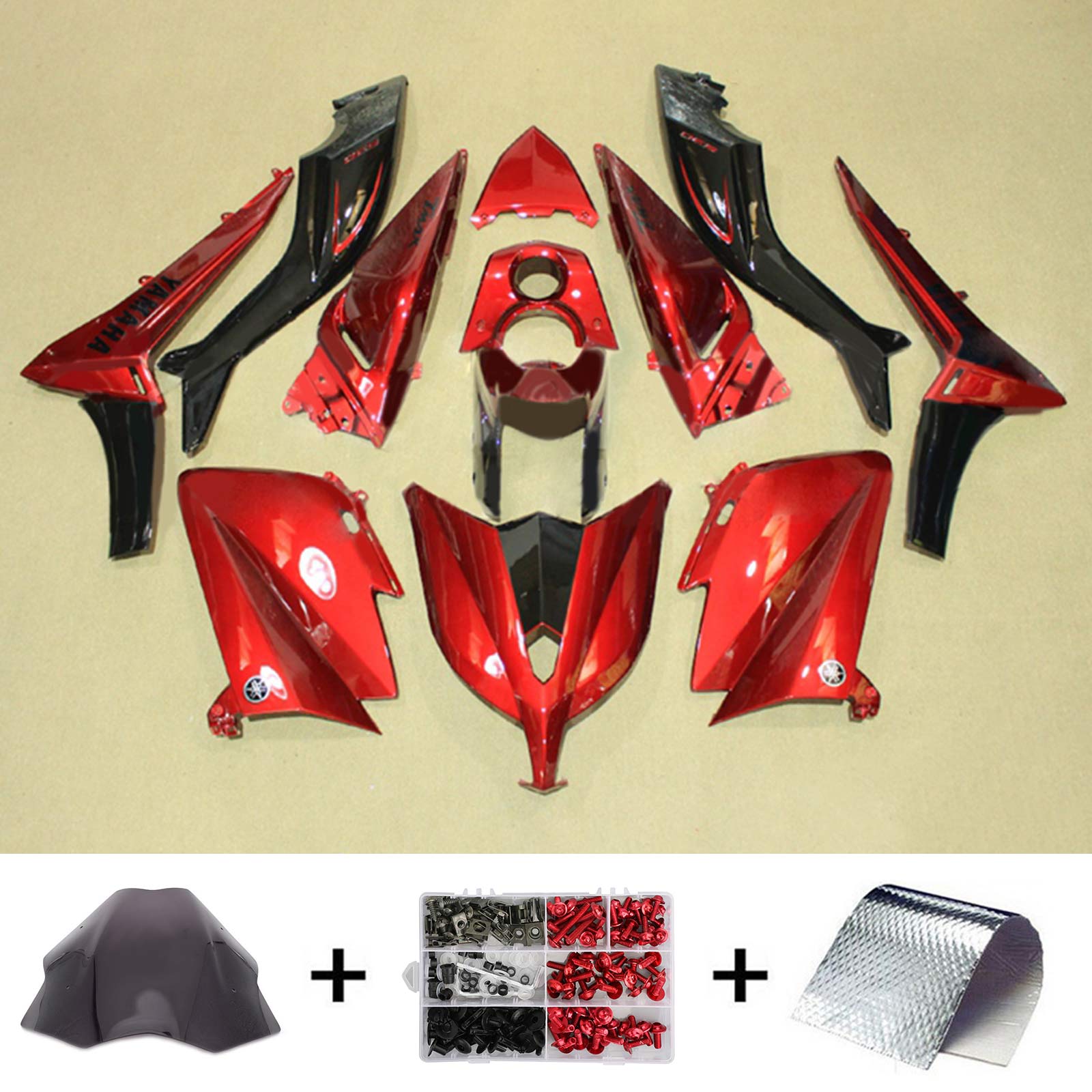 Amotopart 2012-2014 TMAX TMAX 530 YAMAHA RED & FAFERING KIT