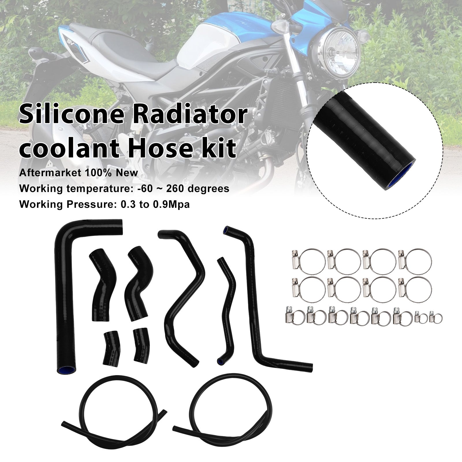 2016-2025 Suzuki SV 650 SV650 Silicone Radiator coolant Hose