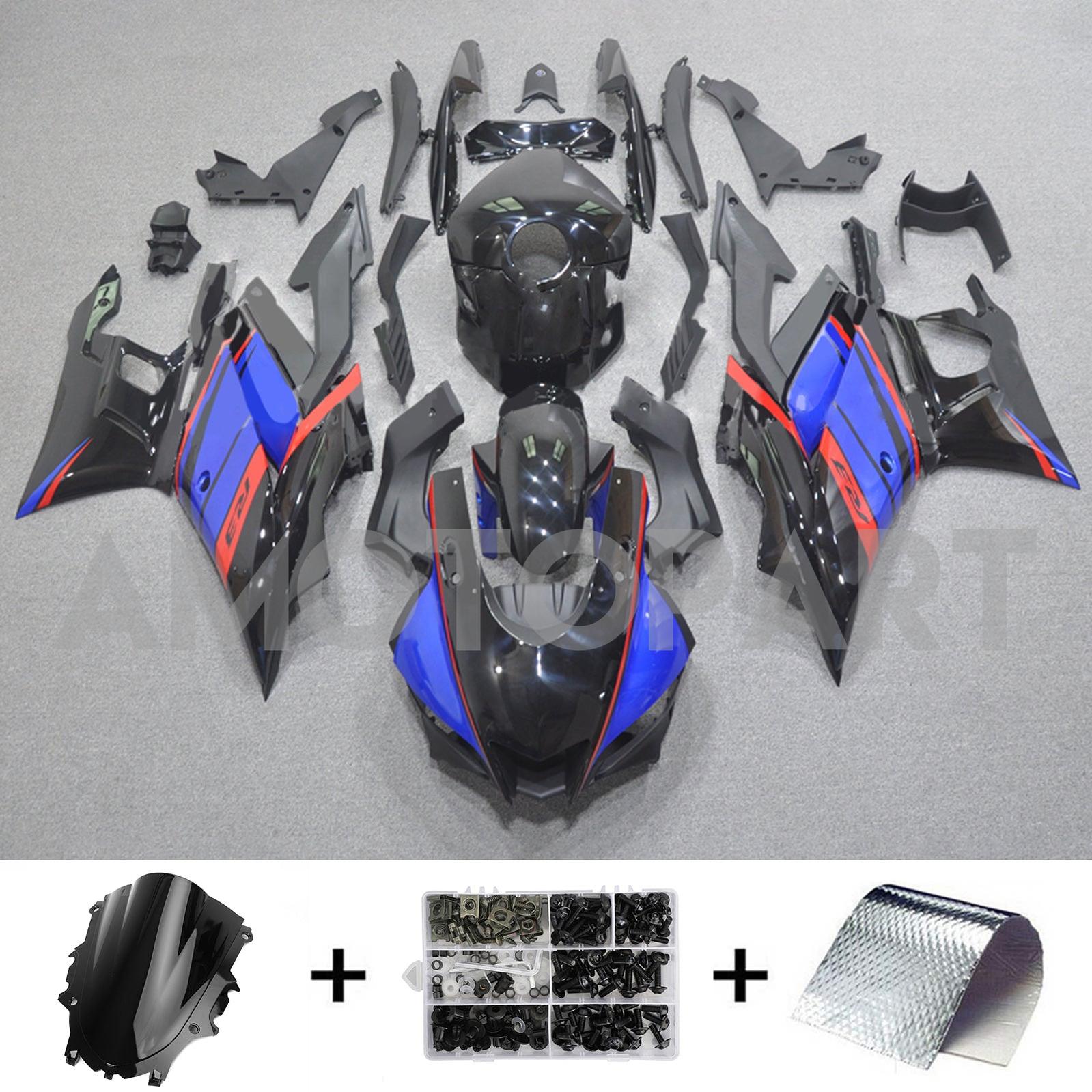 Amotopart 2019-2021 Yamaha YZF-R3 R25 Black Red Blue Fairing Kit