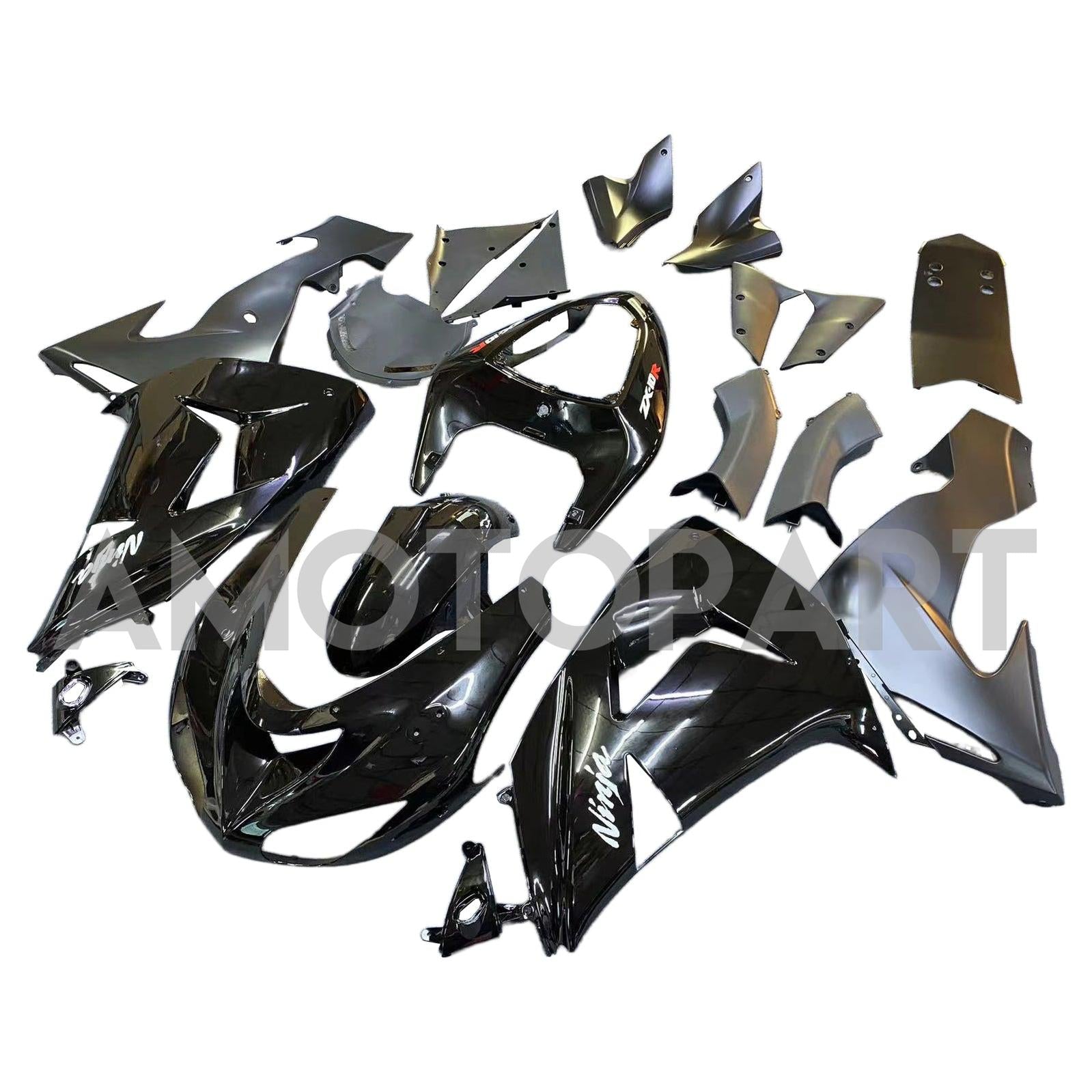 Amotopart 2006-2007 Kawasaki ZX10R Schwarzverkleidungskit