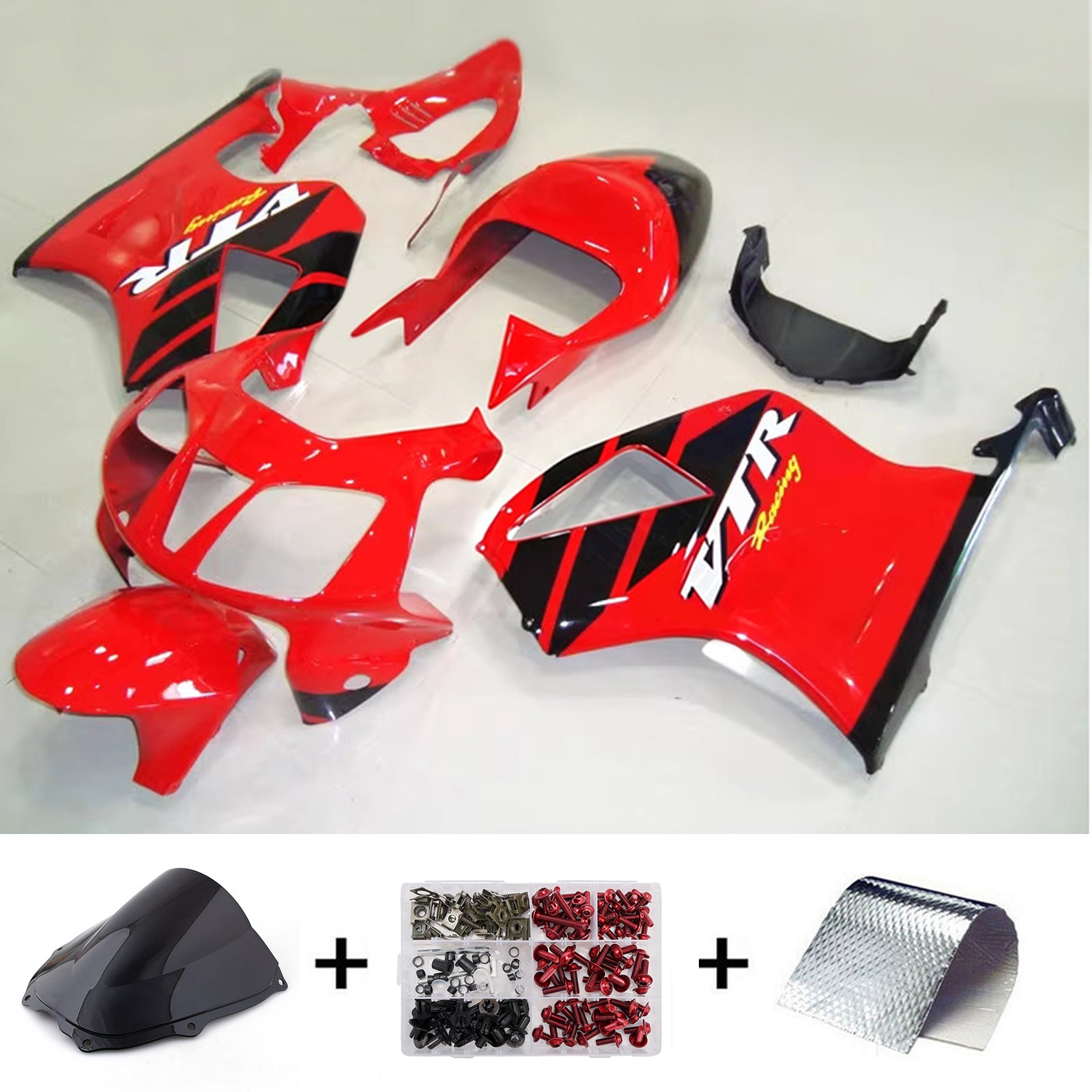 Amotopart 2000-2006 Honda VTR1000 RC51 Red Fairing Kit