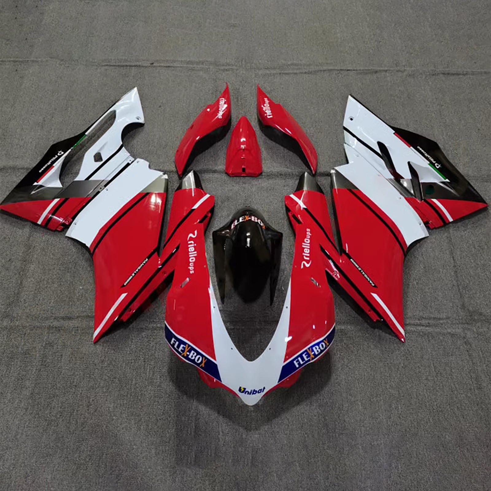 Amotopart 2015-2020 Ducati 959 White Black Red Fairing Kit