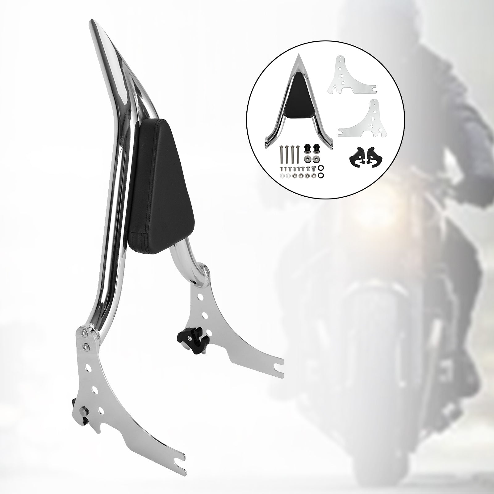 04-20 スポーツスター Xl883 C/R Xl1200r Xlh883 Xlh1200 助手席バックレスト