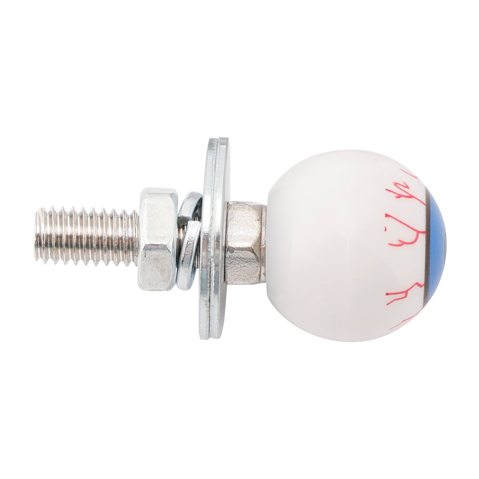 2x Motorcycle Bike Plastic Eyeball License Plate Bolt On Screw On Frame Nut