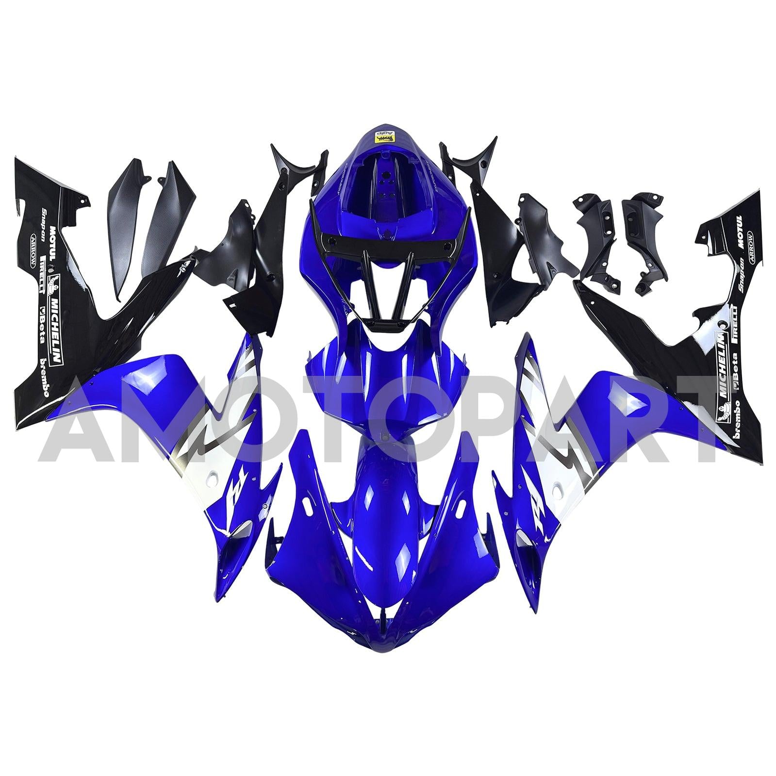 Amotopart 2004-2006 Yamaha YZF 1000 R1 Blue White Black Fairing Kit