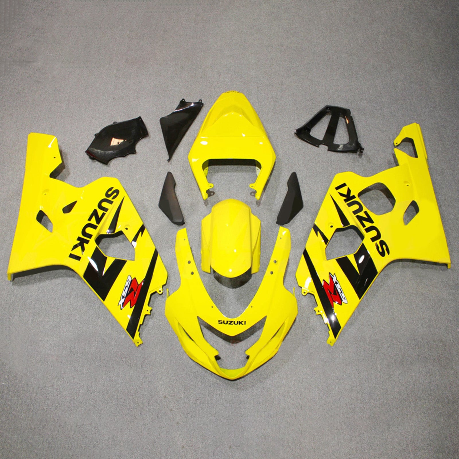 Amotopart 2004-2005 Suzuki GSXR 600/750 Yellow Black Fairing Kit