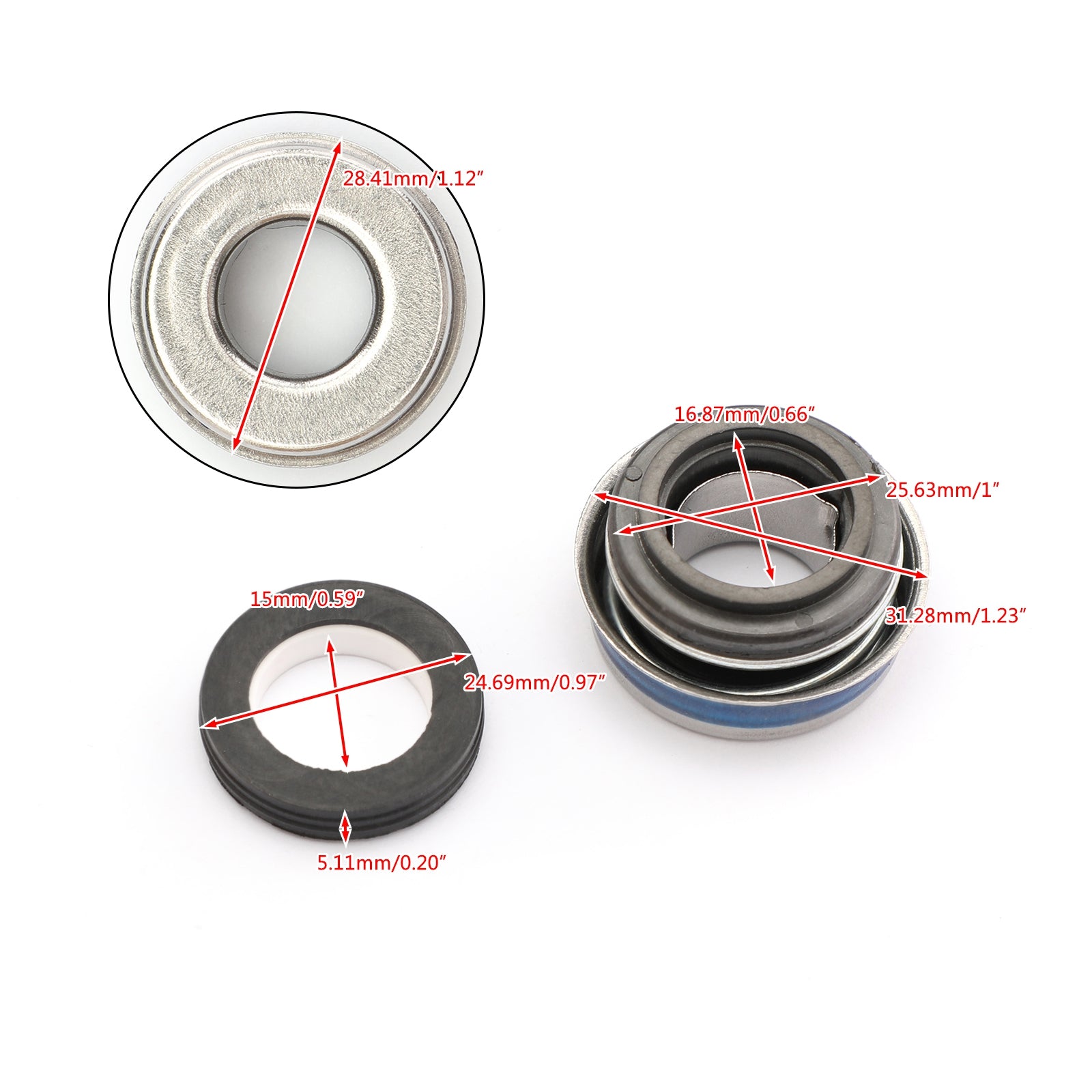 Kawasaki EX500 Ninja 500 500R Water Pump Seal Mechanical Kit