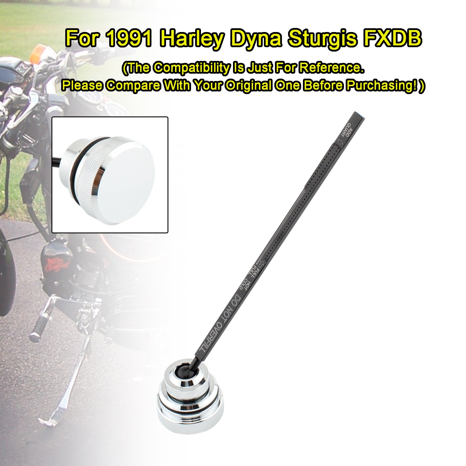 91-98 Dyna Wide Glide FXDL olejový olejový nádrž na uzávěrku nádrže 0710-0001