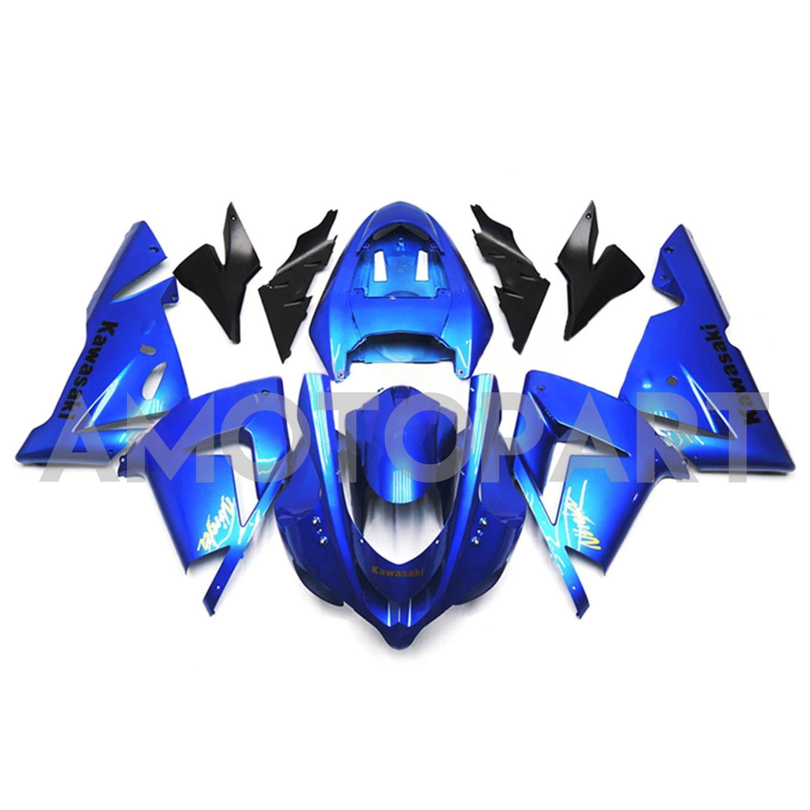 Amotopart 2004-2005 ZX10R Kawasaki Blue Fairing Kit