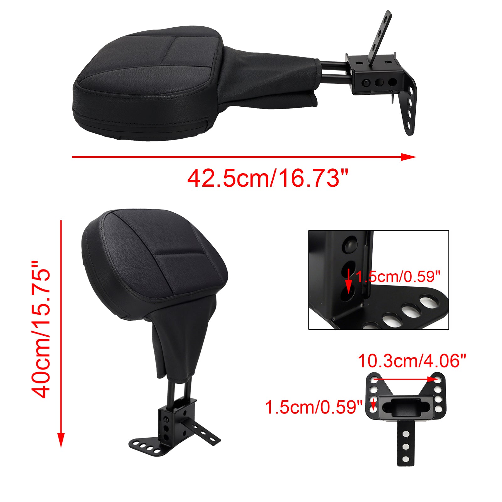 Street Electra Road Glide Road King Tri Glide 88-08 Driver Backrest pad