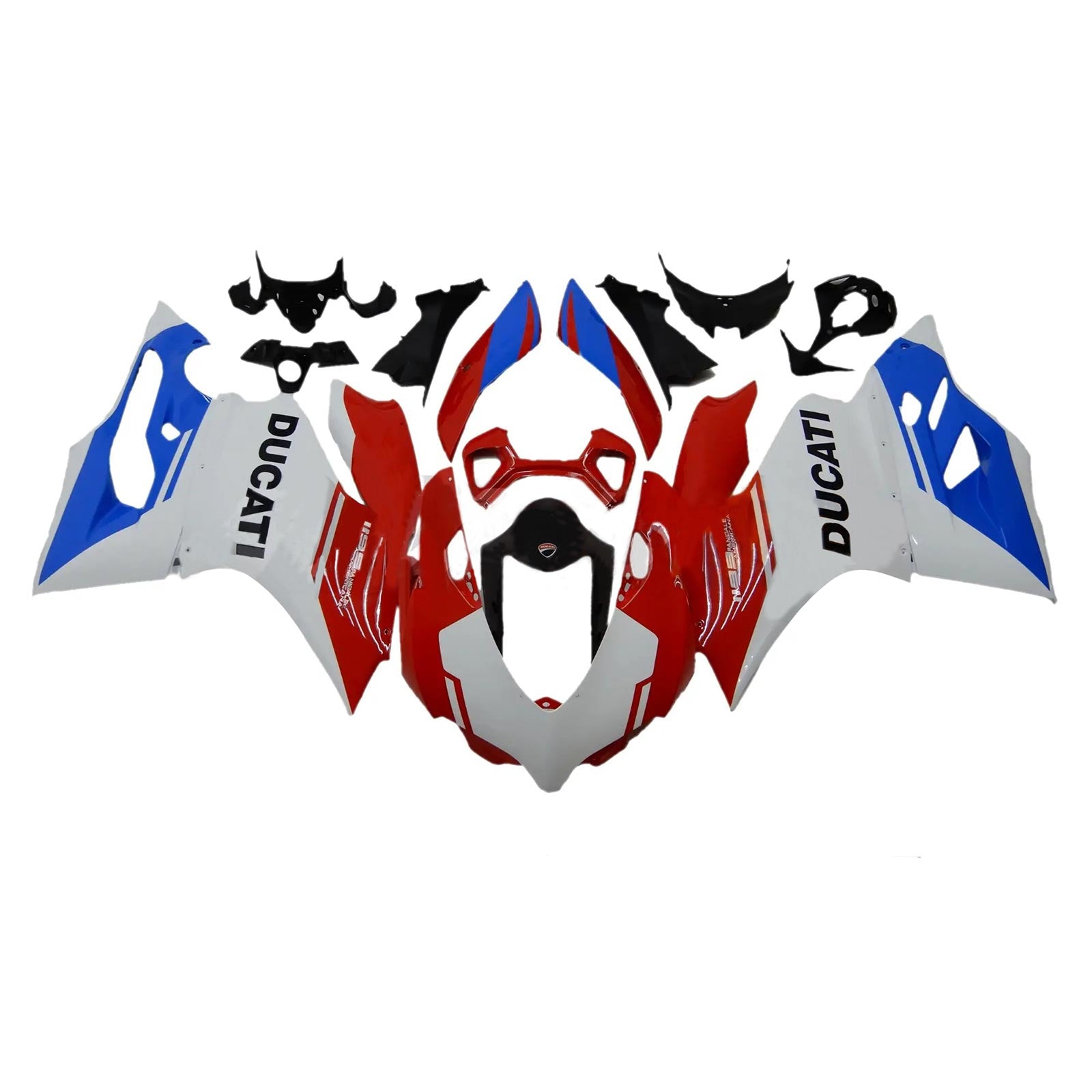 Amotopart 2012-2015 Ducati 899 Blue Red White Fairing Kit