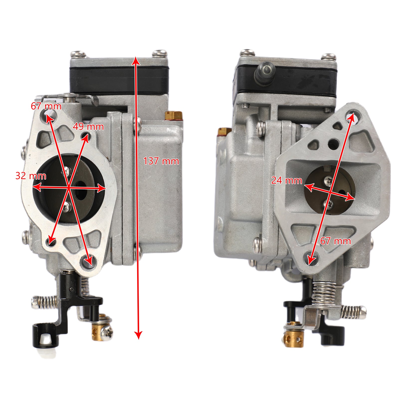 Carburador Assy Fit for Yamaha 2-FLOTE 9,9HP 15HP 63V-14301-00 63V-14301-10