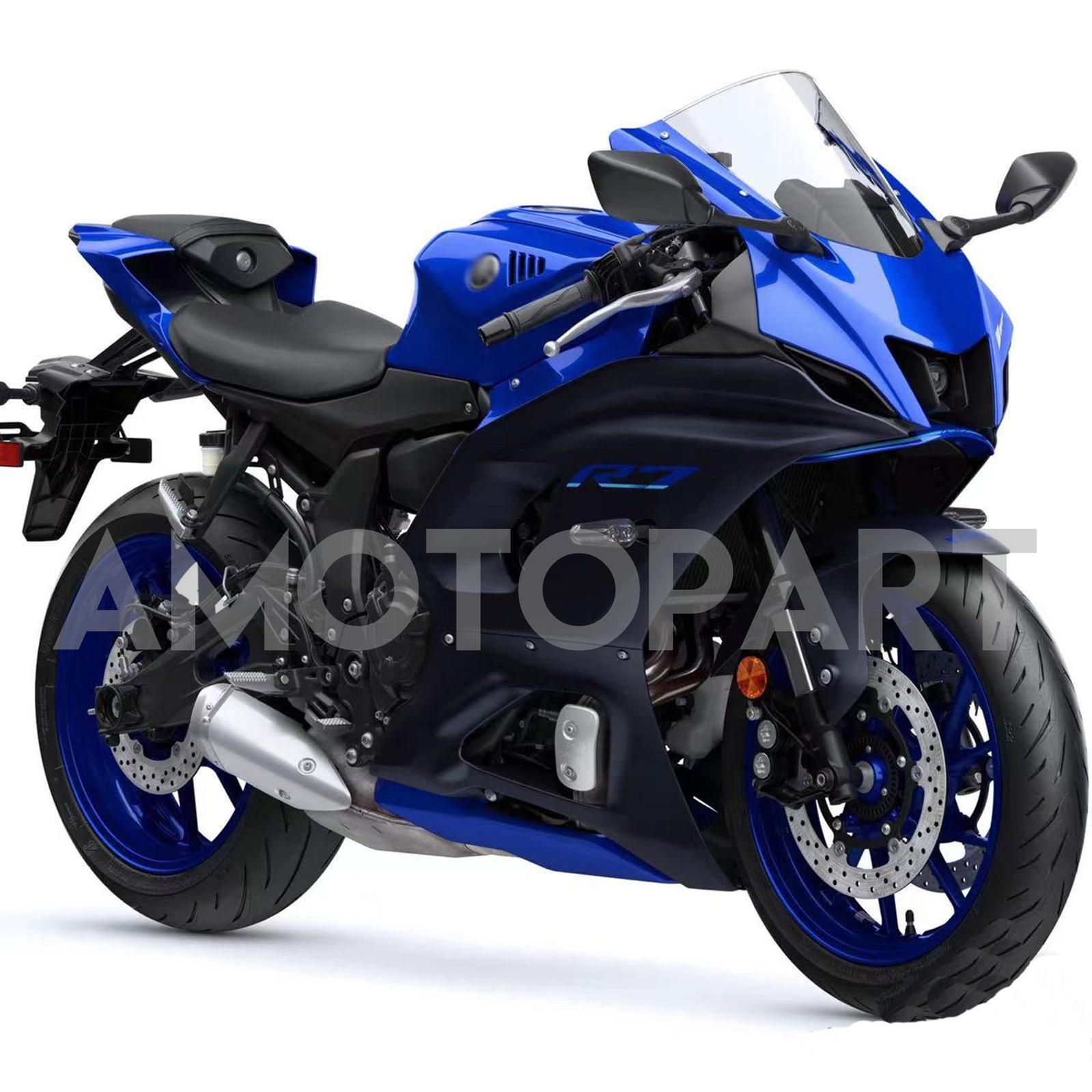 Amotopart 2021-2025 Yamaha YZF-R7 Matte Blue&Black Style2 Fairing Kit