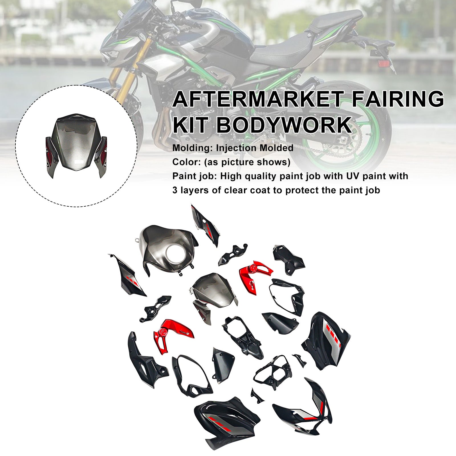 Amotopart 2025–2026 Kawasaki Z900 Verkleidungsset-Kollektion