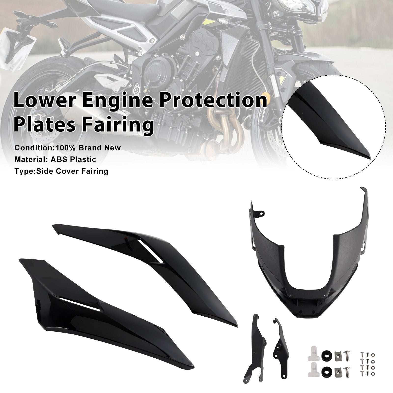 2023-2025 Street Triple 765 R/RSEngine Lower Belly Pan Panels Guard Fairing