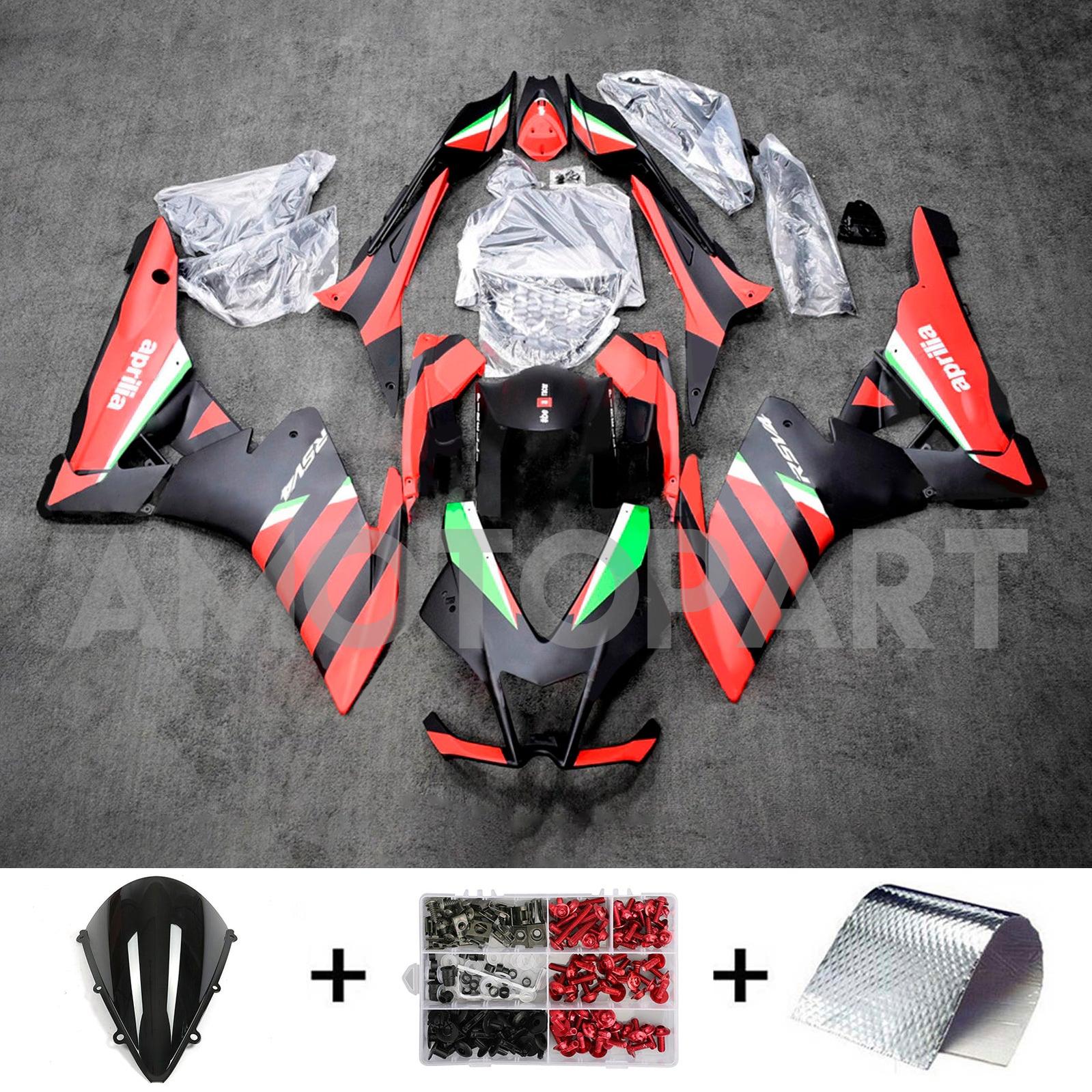 Amotopart 2009-2015 Aprilia RSV4 1000 Black Orange Fairing Kit