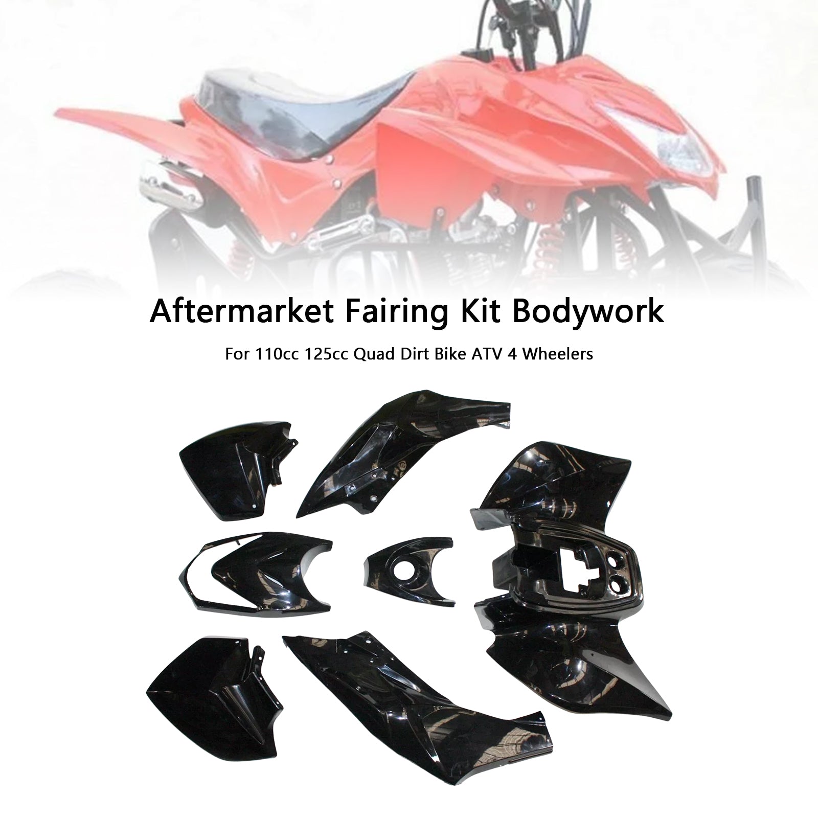 Amotopart for 110cc 125cc Quad Dirt Bike ATV 4 Wheelers Fairing Kit Collection