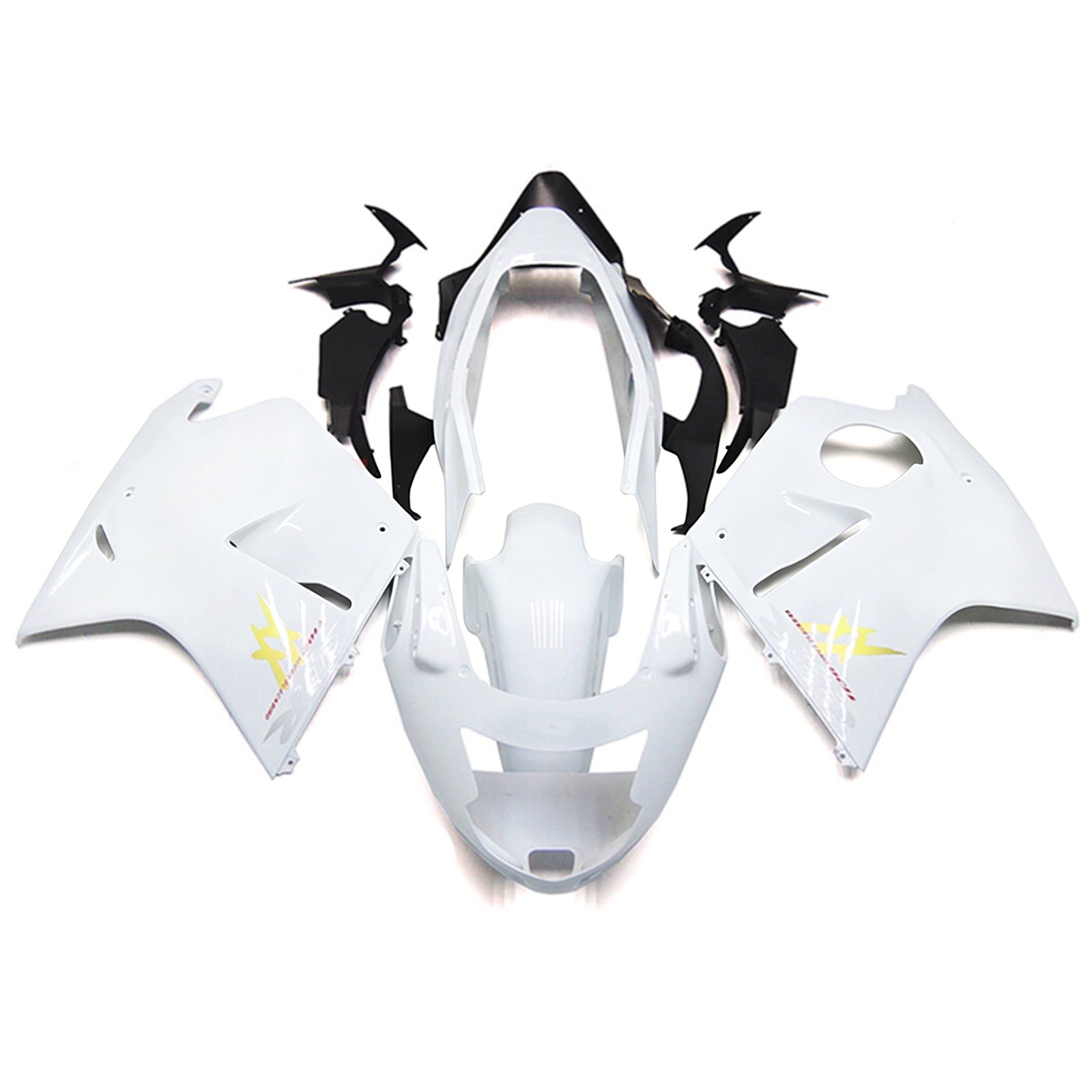 Amotopart 1996-2007 Honda CBR1100XX SuperBlackBird White Fairing Kit