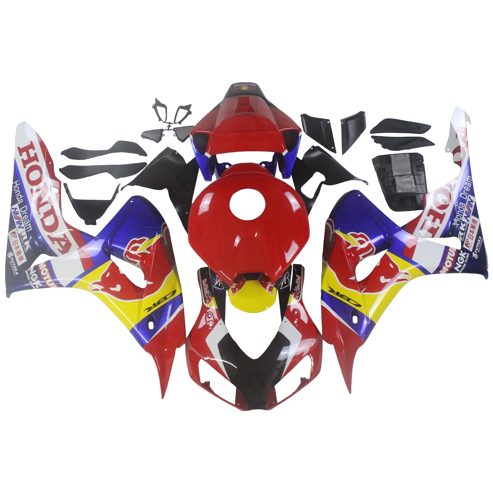 Amotopart 2006-2007 Honda CBR1000RR Red Blue Redbull Fairing Kit