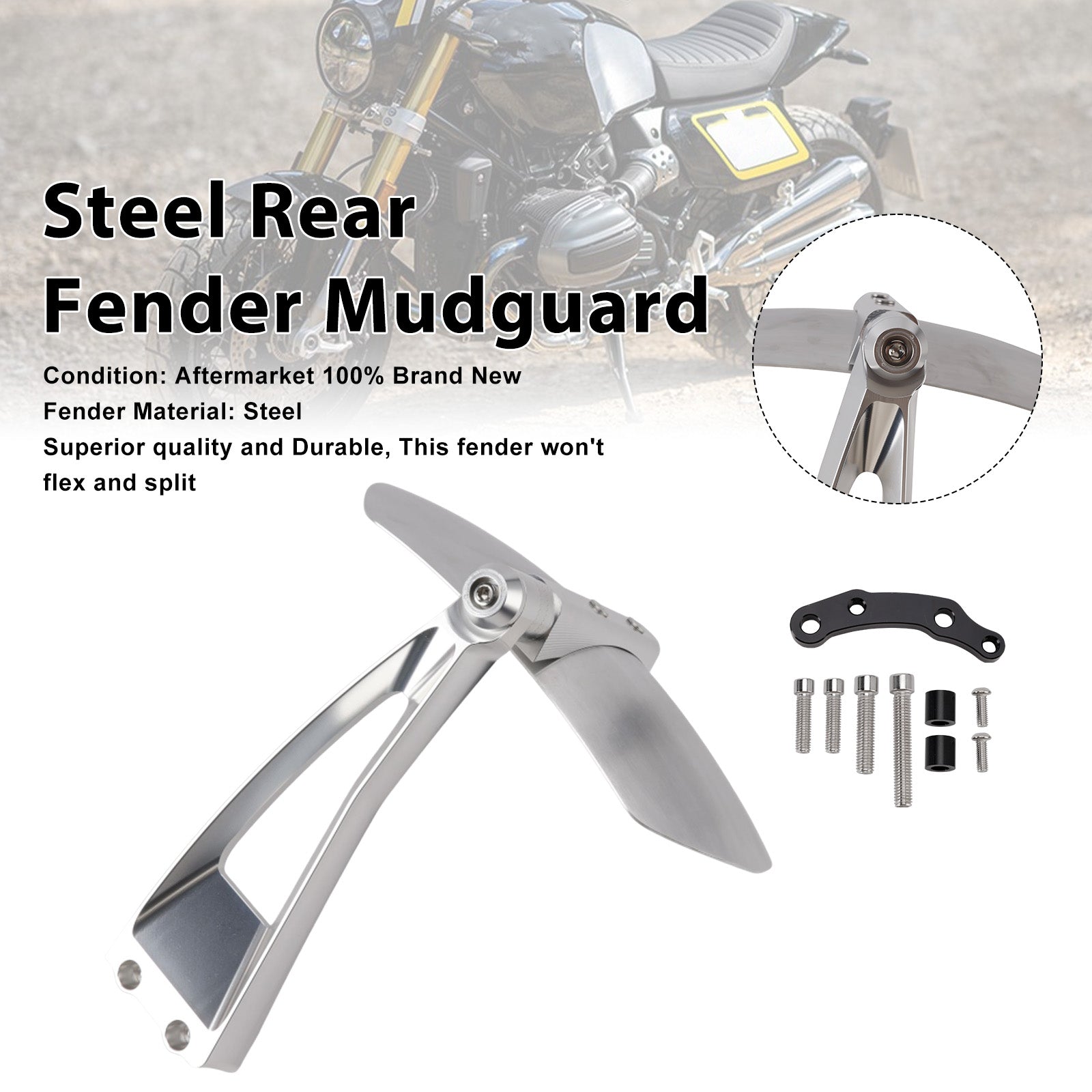 Garde-boue arrière en acier pur pour BMW R12 R12S R nineT Scrambler