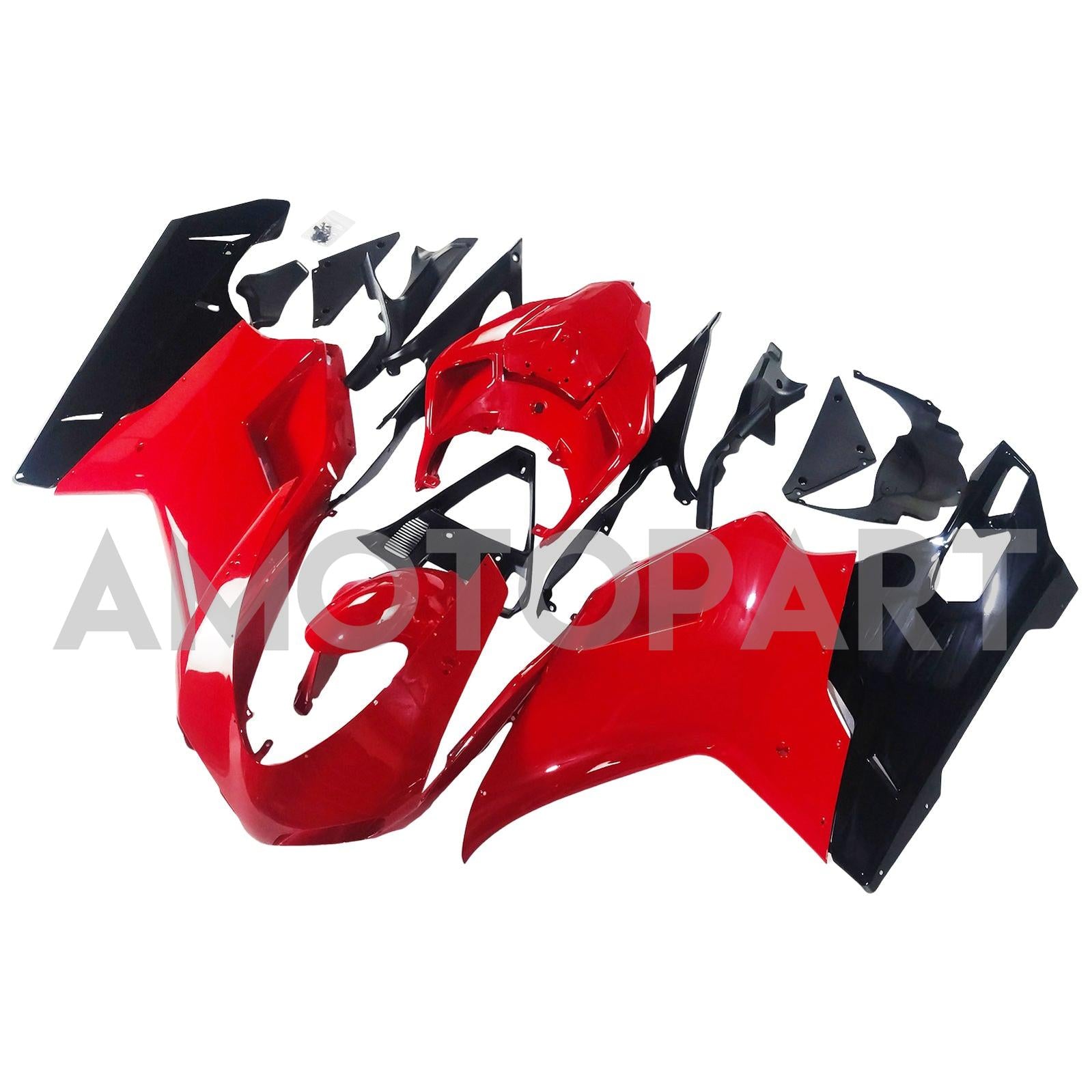 Amotopart All Years Ducati 1098/1198/848 Red Black Fairing Kit