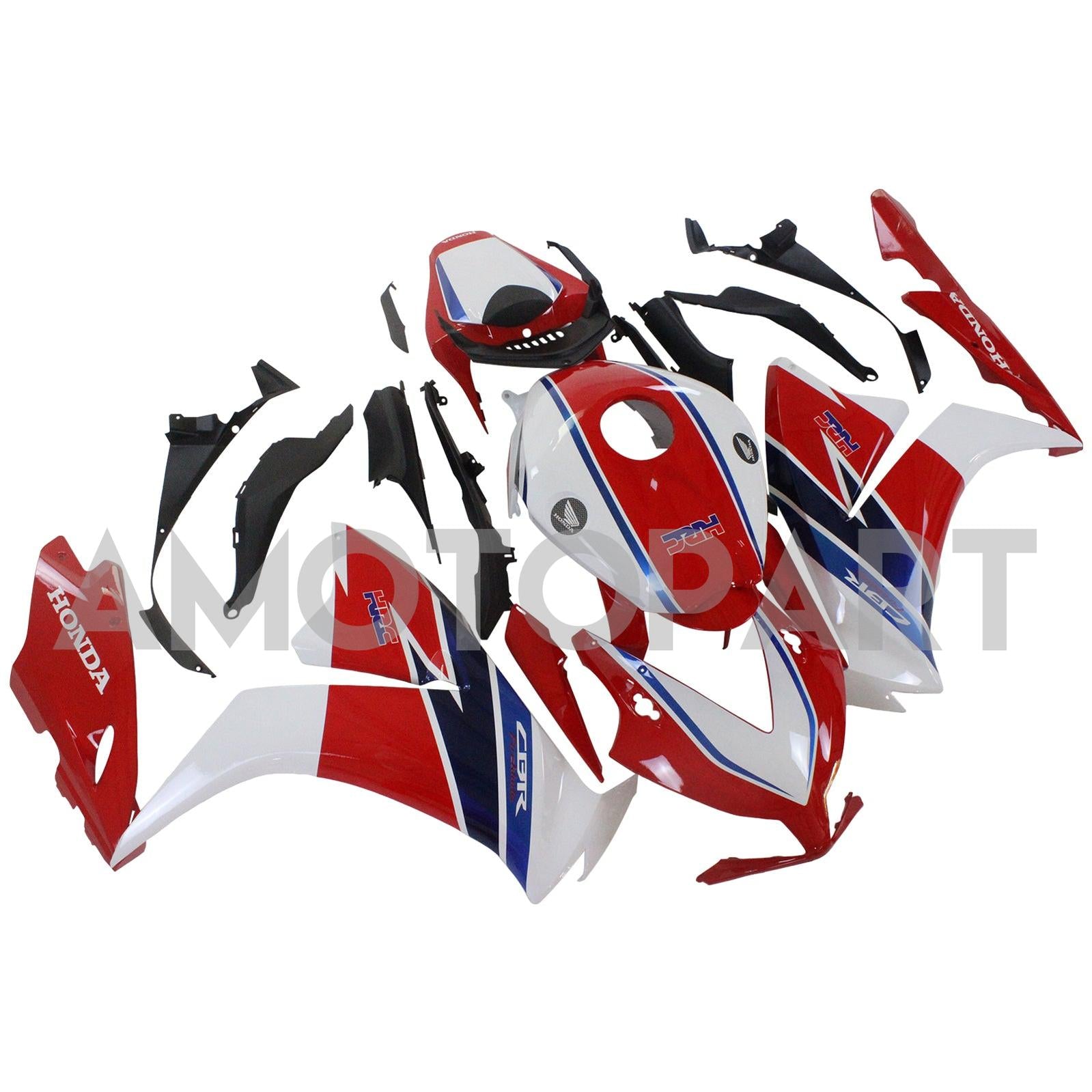 Amotopart 2012-2016 Honda CBR1000RR White Red Fairing Kit