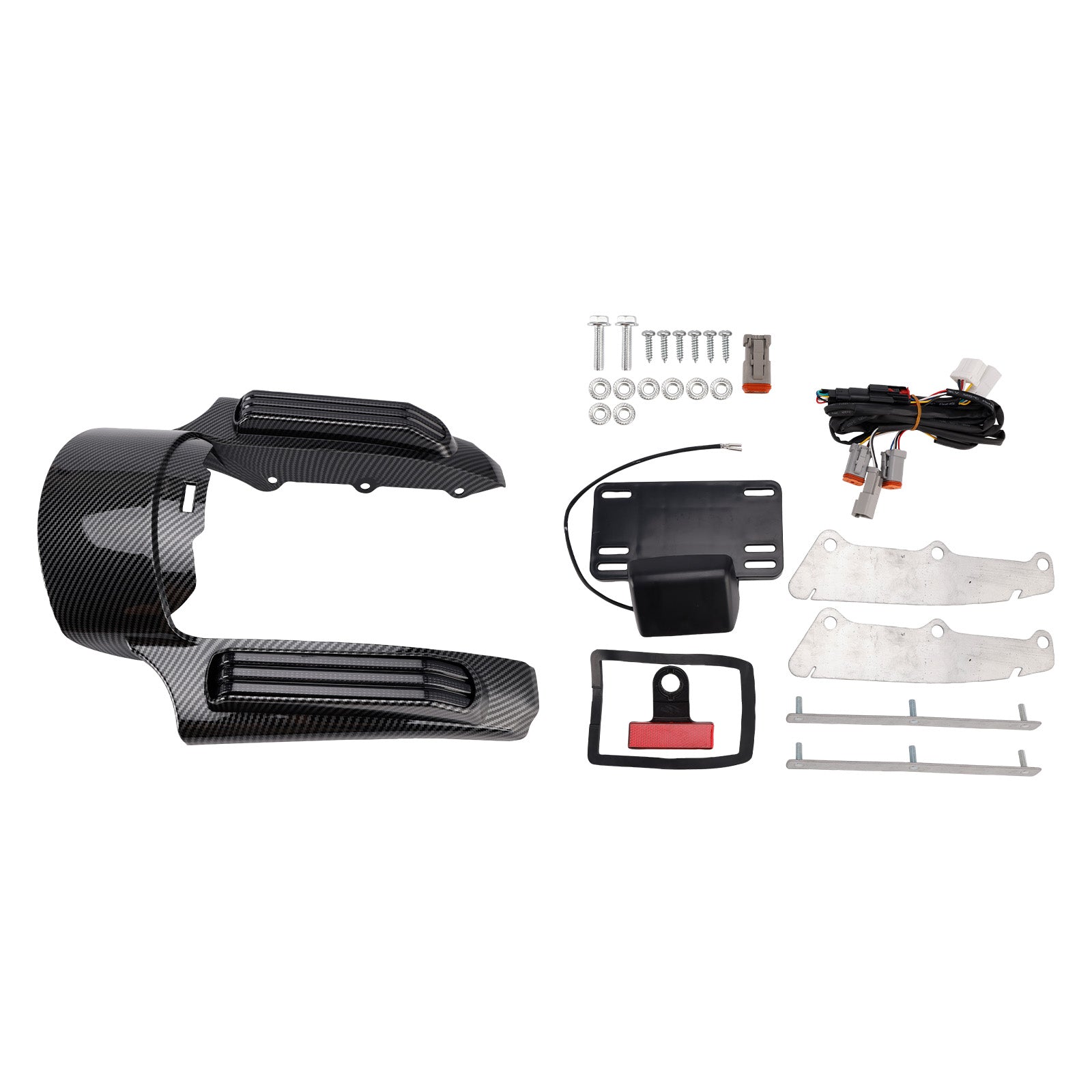 Passend für 2014 Touring Road King FLHR Street Glide Heckfender mit LED-Beleuchtung