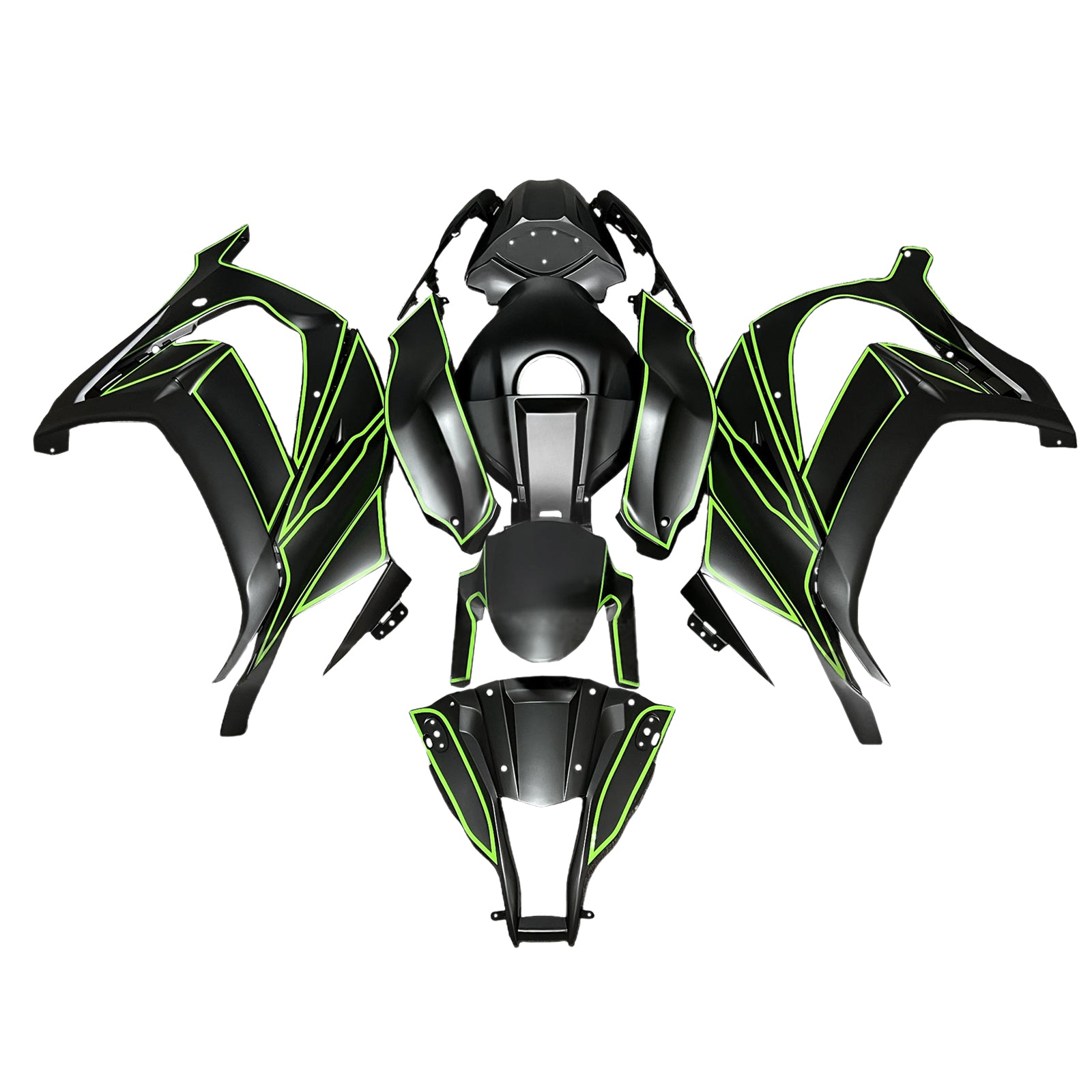 Amotopart 2011-2015 Kawasaki ZX10R Schwarzverkleidung Kit