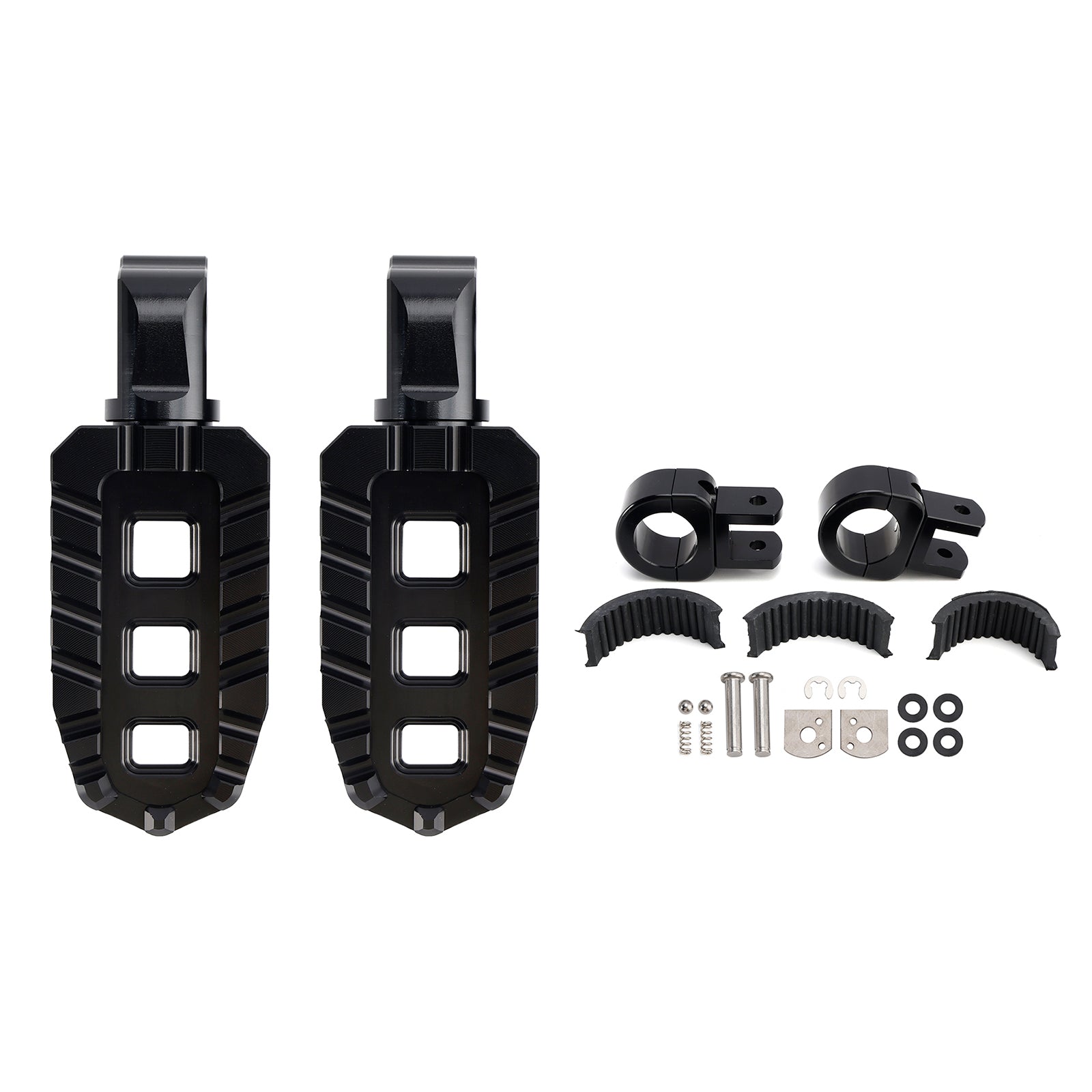 Apoios para os pés dianteiros universais, apoios para os pés adequados para motocicletas com 1.25" barras