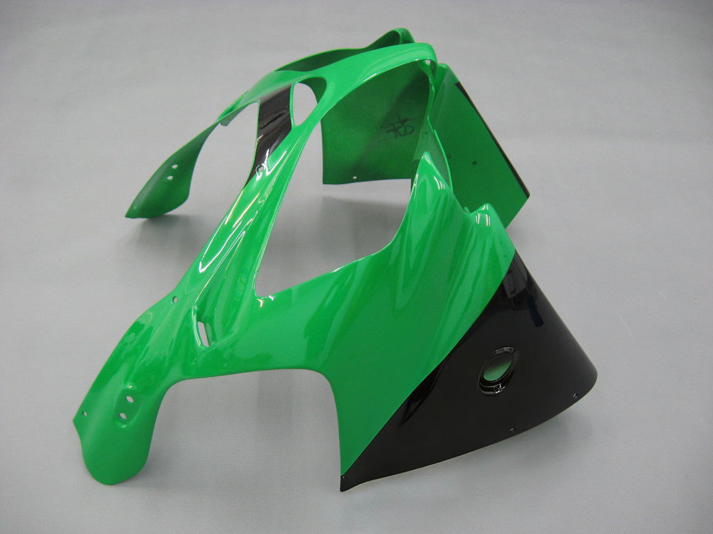 Amotopart 2000-2001 Kawasaki ZX9R Green Black Fairing Kit