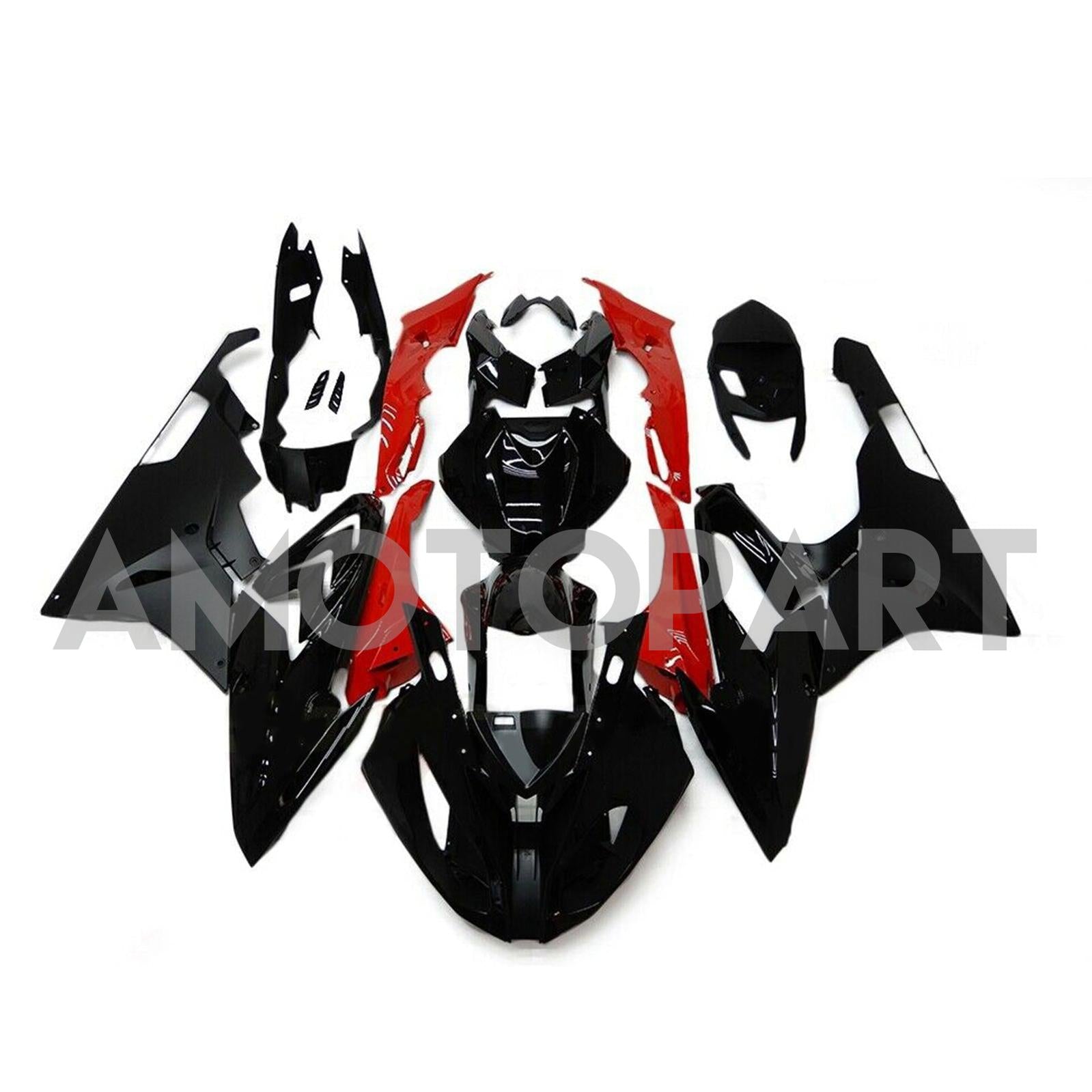 Amotopart 2015-2016 BMW S1000RR GLOSS Black & Red Failing Kit