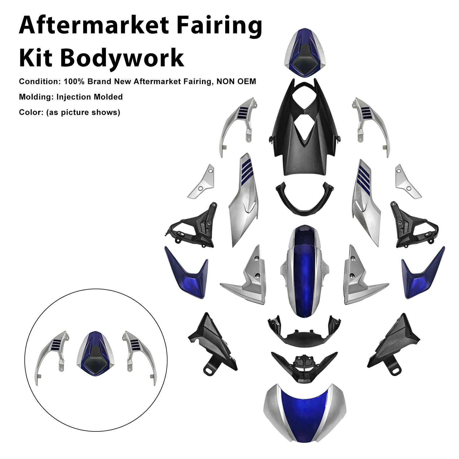 Amotopart 2020-2022 Collection de kits de carénage Triumph Street Triple 765 R/RS