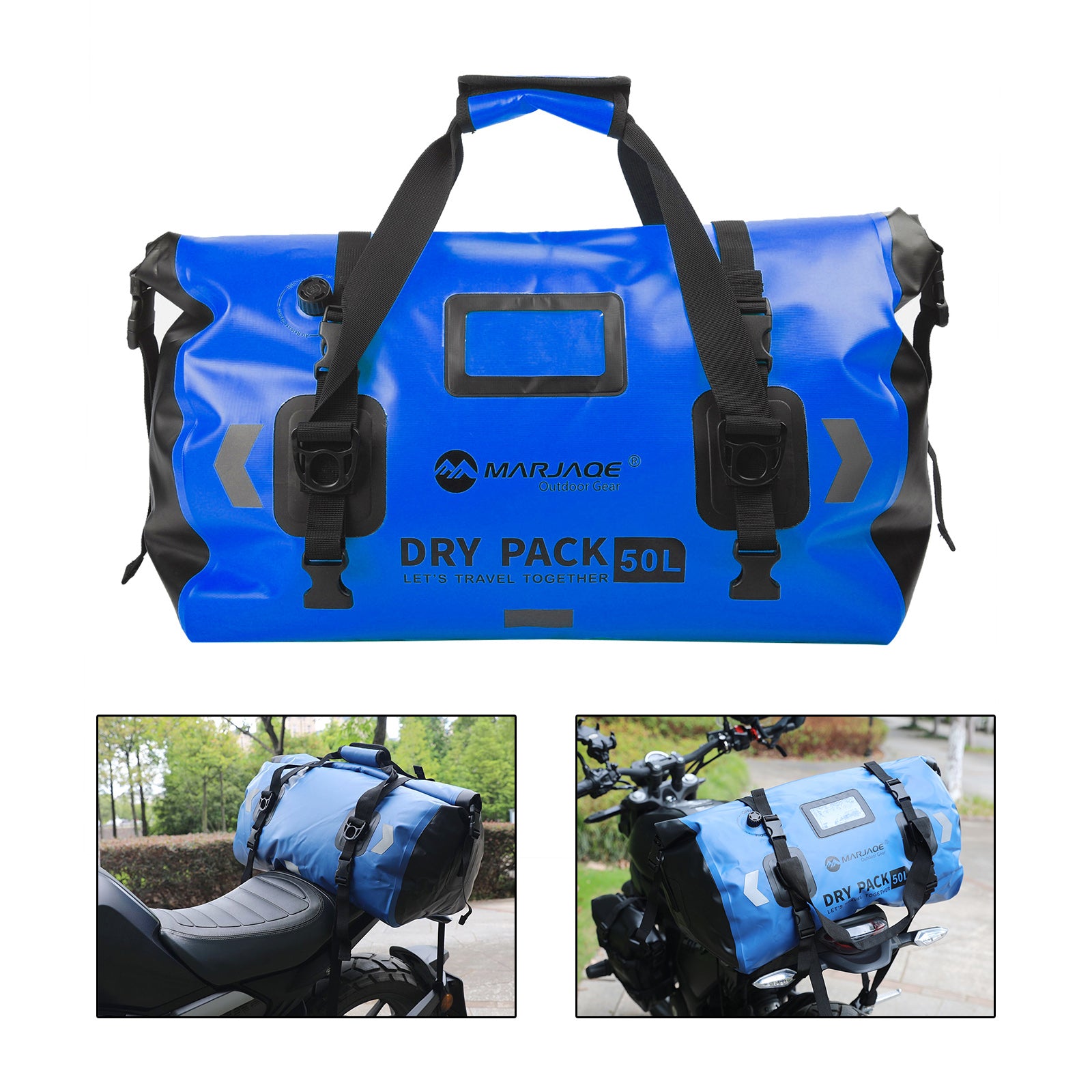 Scooter Motorcycle Side Tail Bag Saddlebag Color Matching Luggage 50L