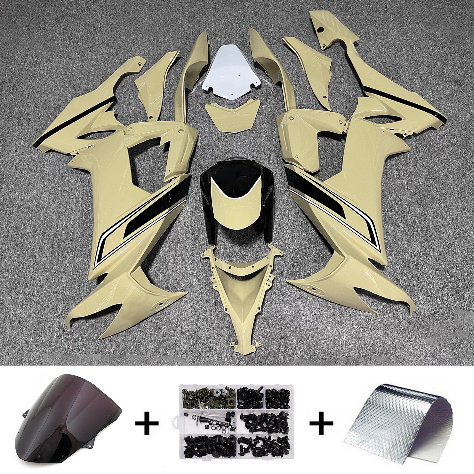 Amotopart 2008-2010 Kawasaki ZX10R Light Khaki Fairing Kit