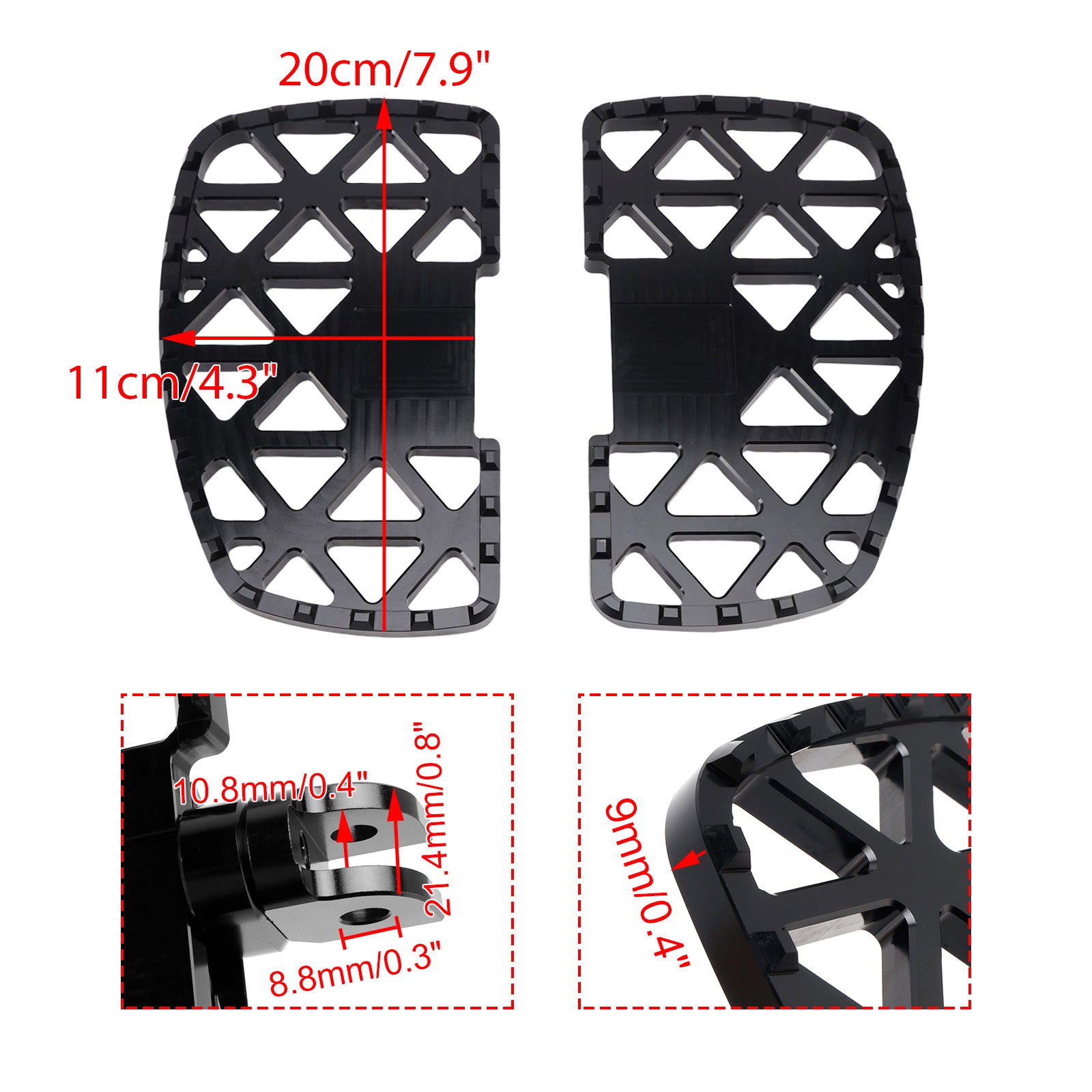 2001-2025 Honda Gl1800 Goldwing Gb350 Cb350 Front Footrests Foot Pegs