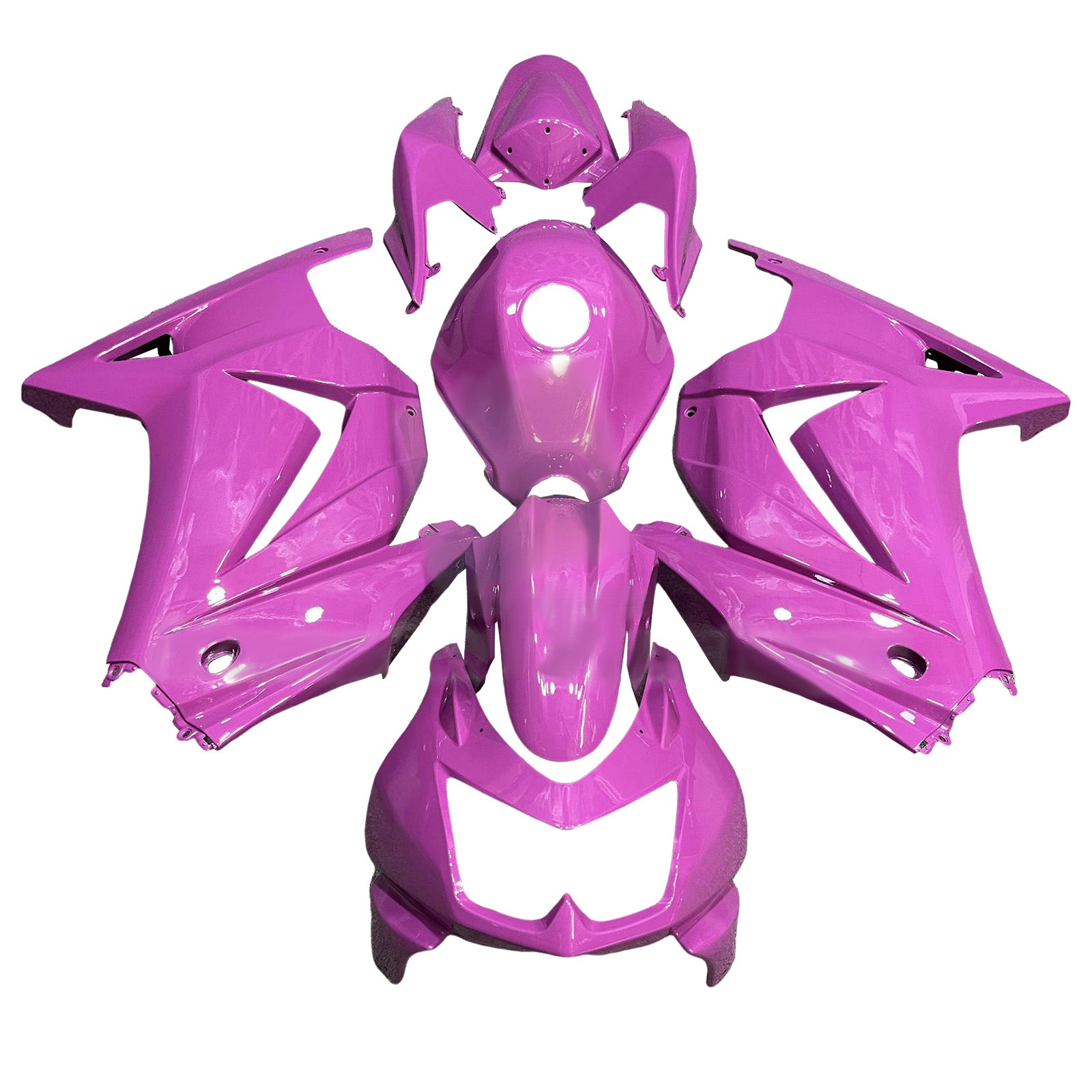 Amotopart 2008-2012 Kawasaki EX250/Ninja 250R Purple Fairing Kit