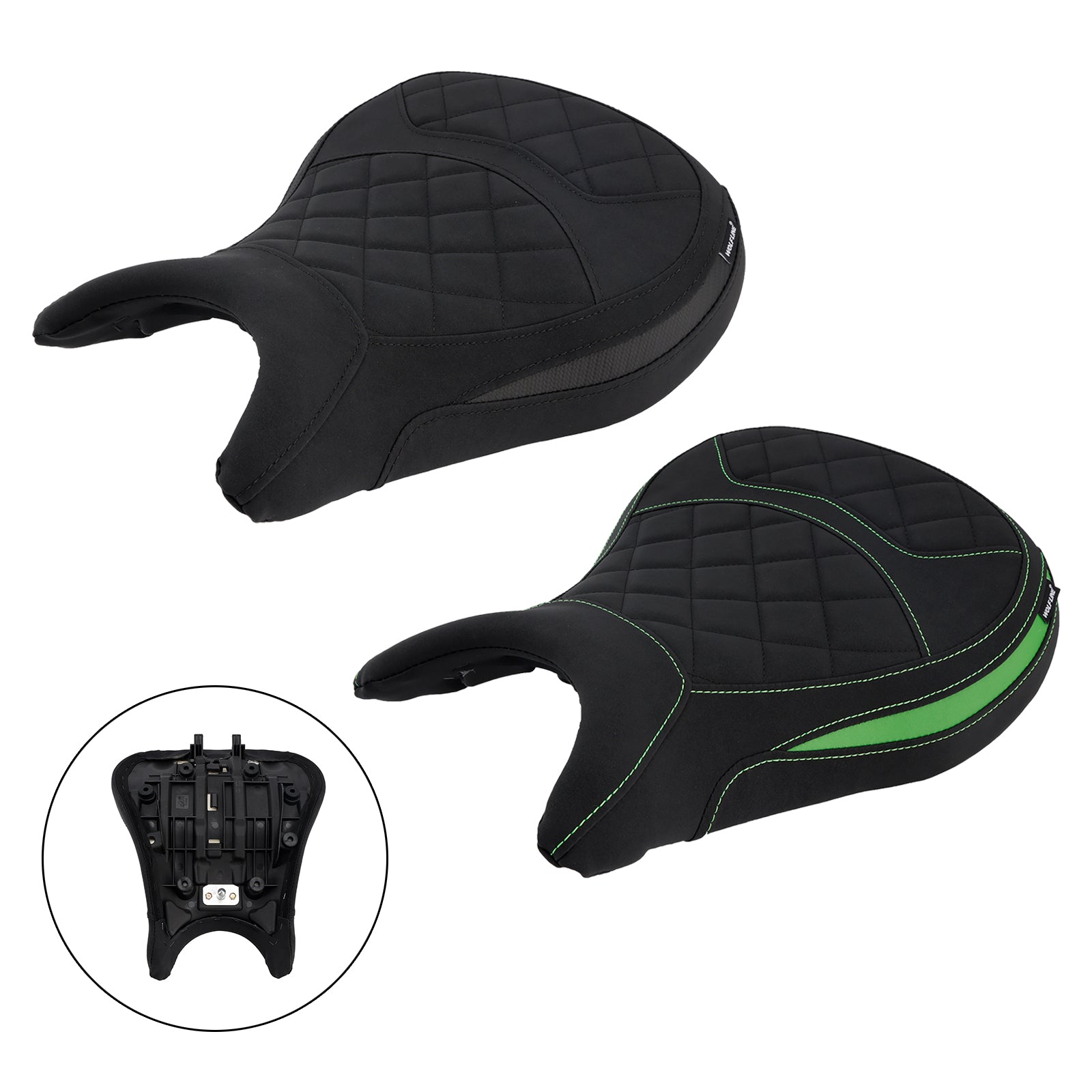 24-25 Kawasaki Eliminator 500 Spodní přední sedadlo řidiče Raider Pillion černý