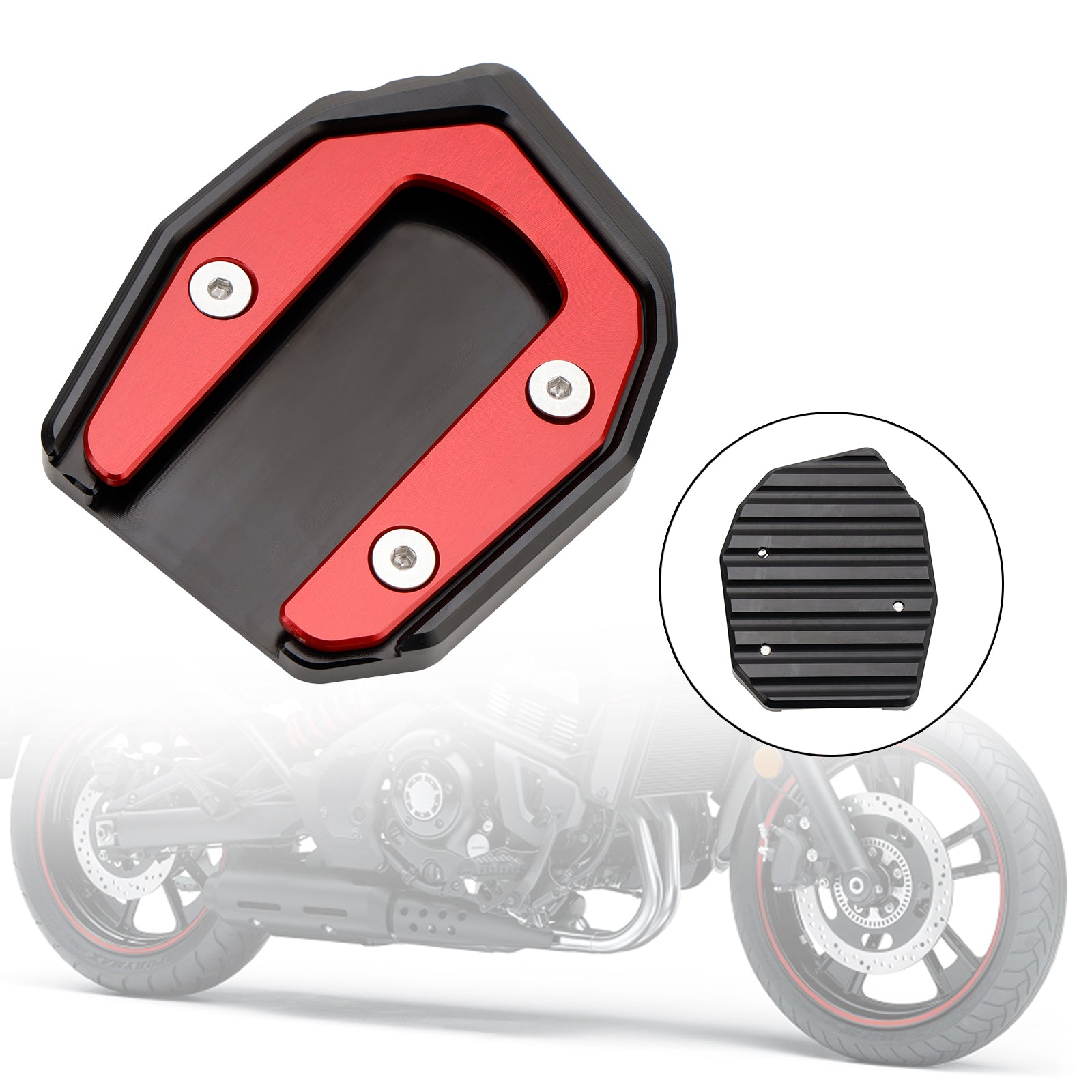 Almohadilla de placa ampliada con soporte para Kawasaki Vulcan S 650 VN650 2015-2021