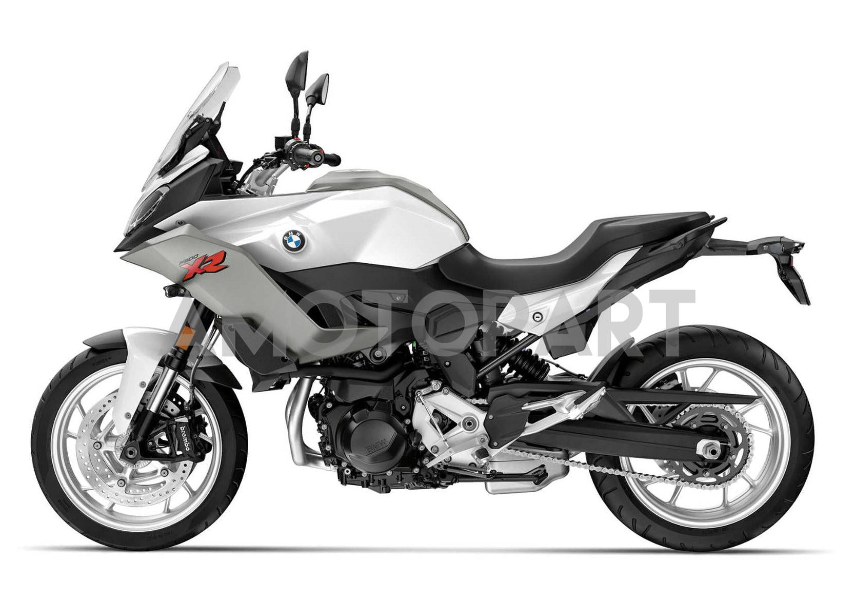 Amotopart 2021-2024 BMW F900XR Grey White Black Fairing Kit