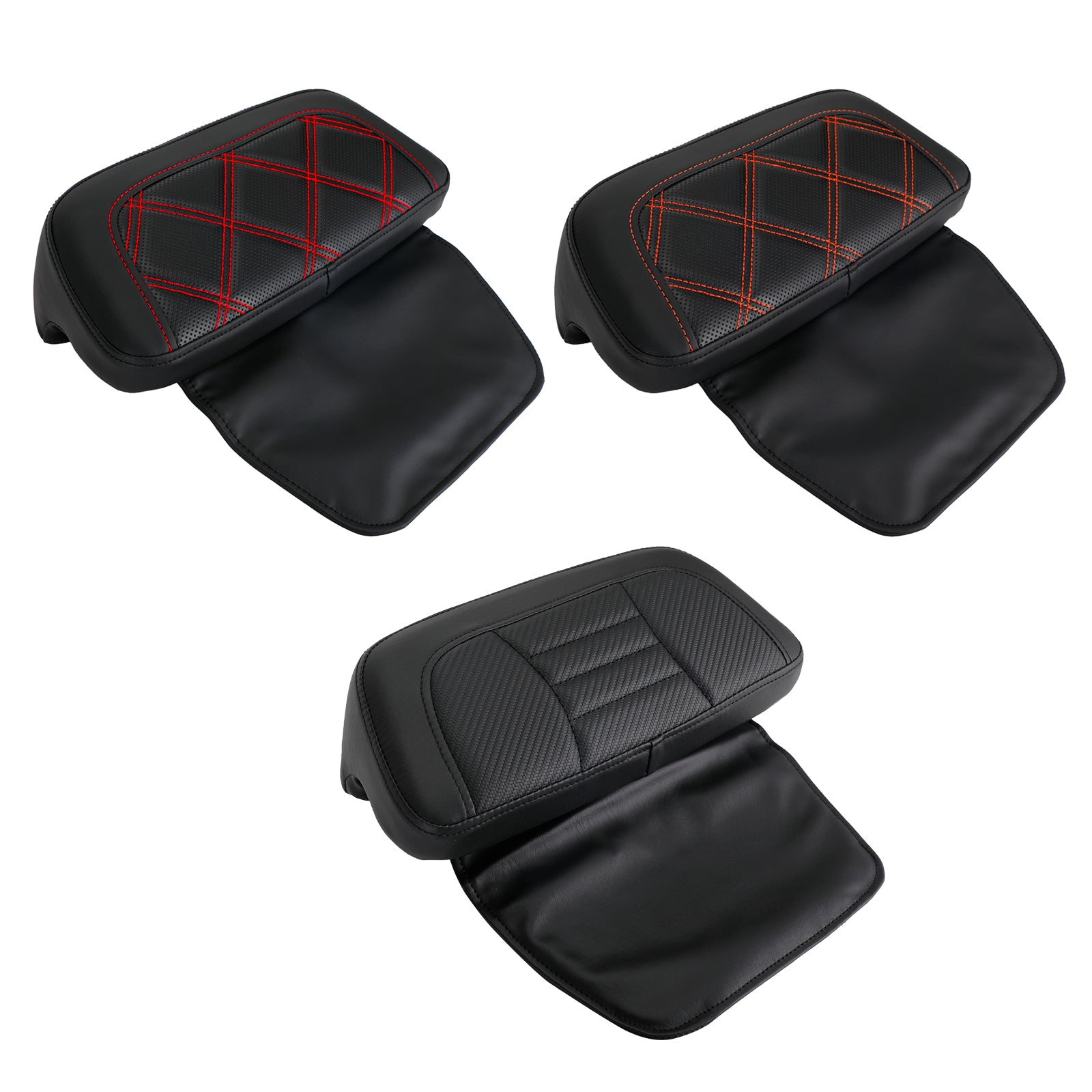 Chopped Pack Trunk Backrest Pad fit for Tour Pack Touring FL Road Glide 2014-Up