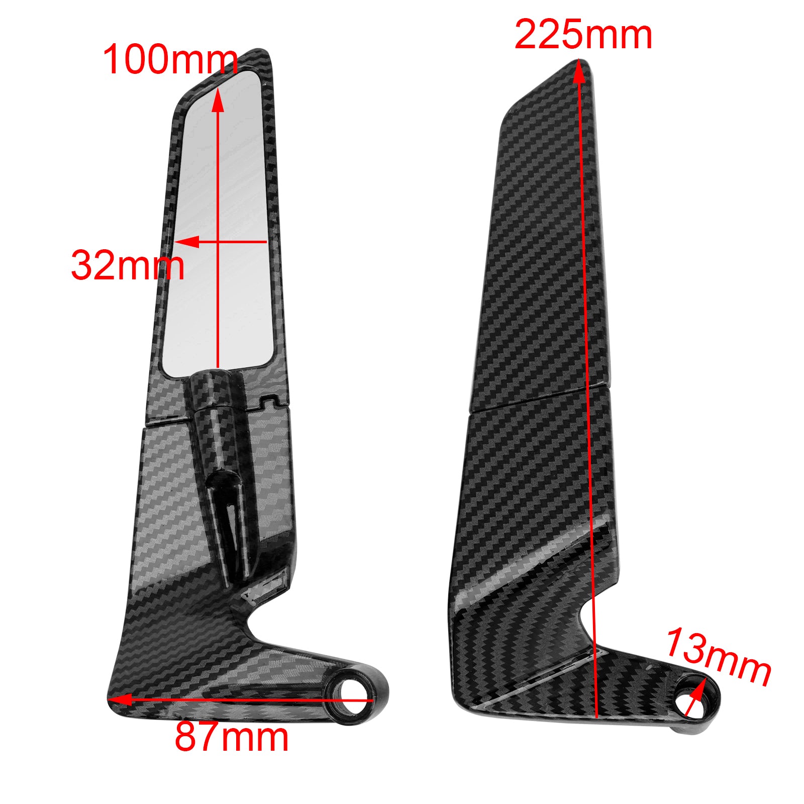 Ducati Scrambler 800 1100 Hypermotard 950 Rearview Winglet Mirror Set