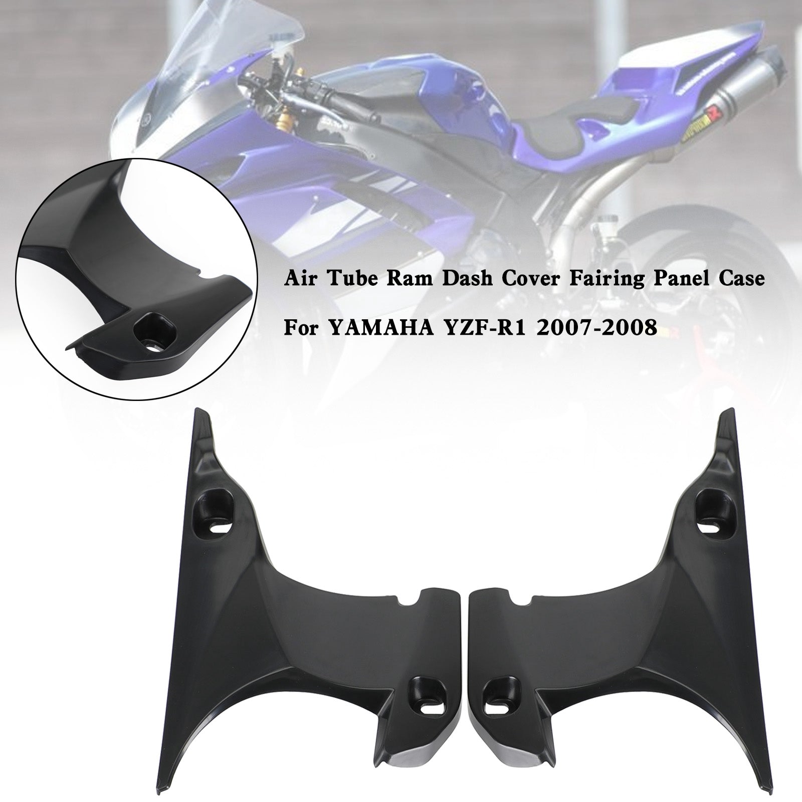 Front Air Tube Ram Dash Cover Fairing Panel Case For Yamaha YZF R1 2007 2008