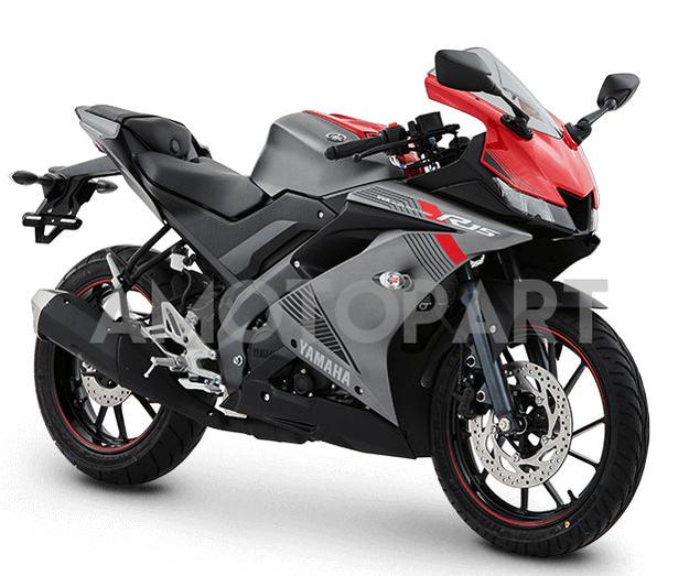 Amotopart 2018-2024 Yamaha YZF R15 Grey Red Fairing Kit
